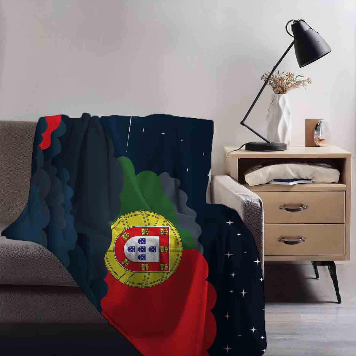 Portugal Night Clouds Blanket Throw