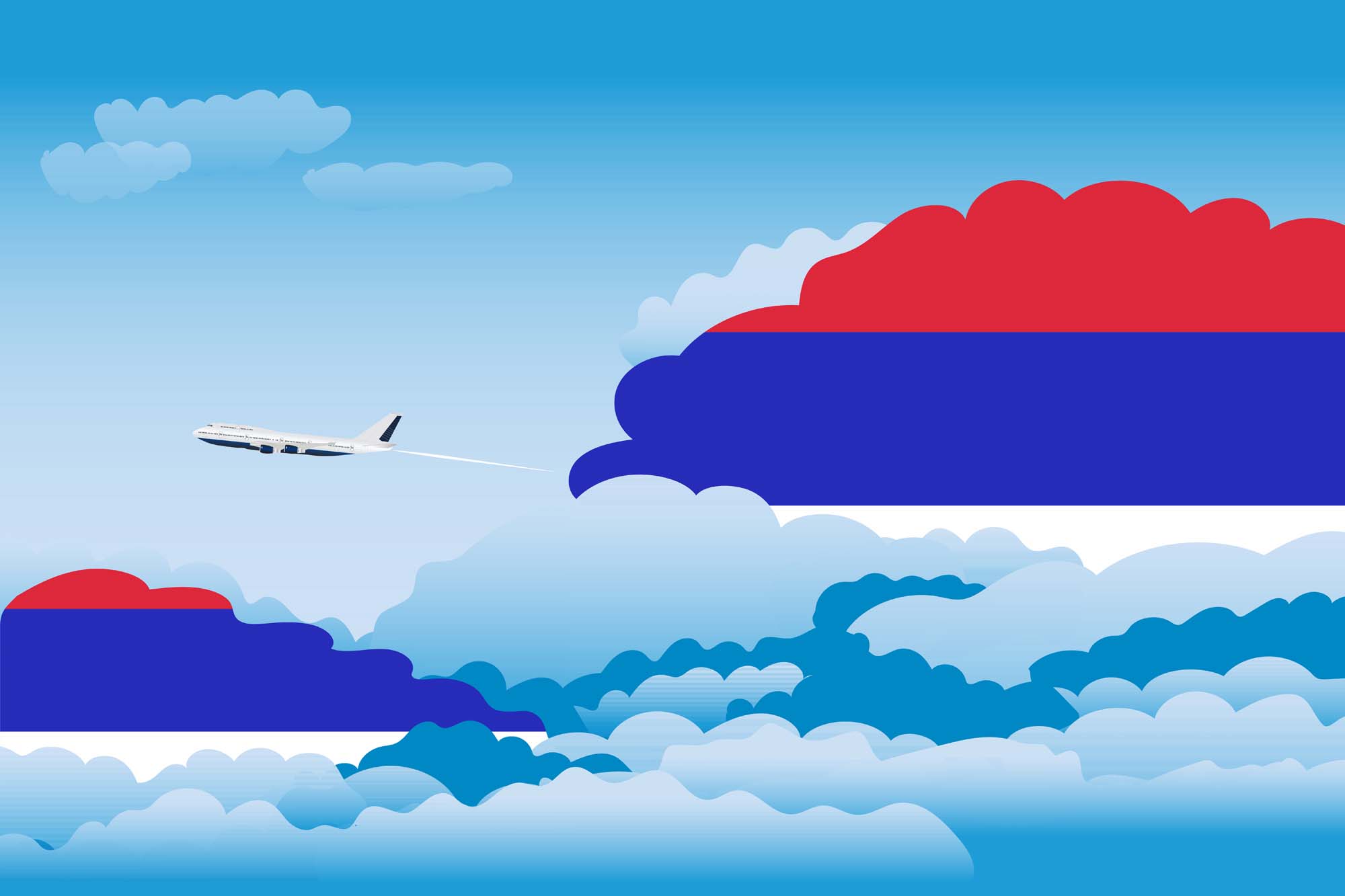 Republika Srpska Day Clouds Blanket Throw image 2