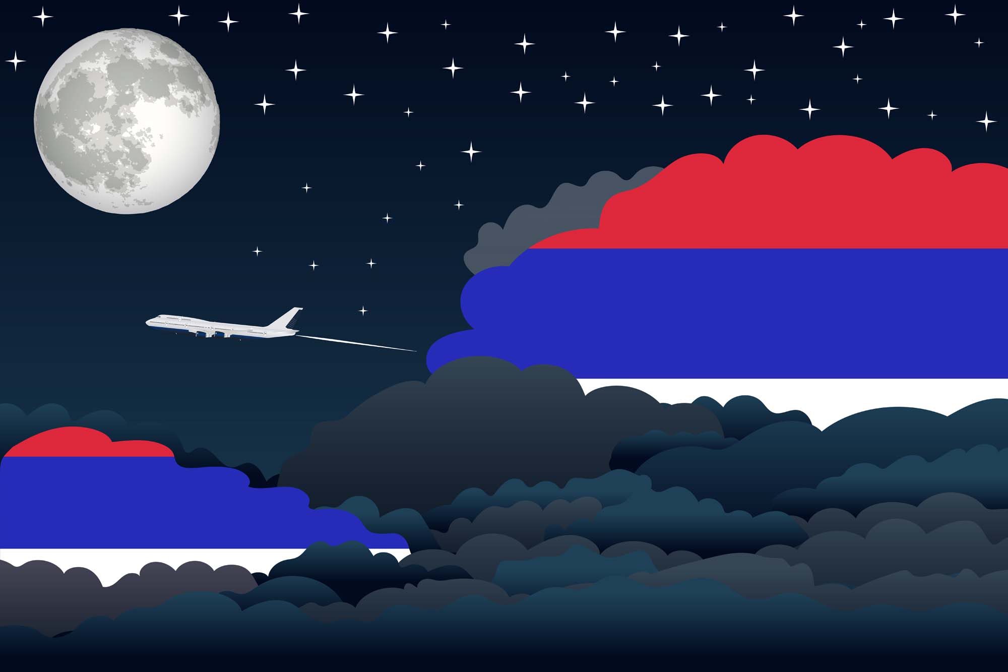 Republika Srpska Night Clouds Blanket Throw image 2