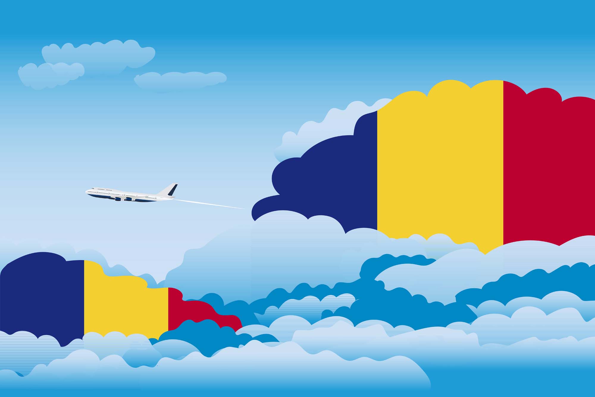 Romania Day Clouds Blanket Throw image 2