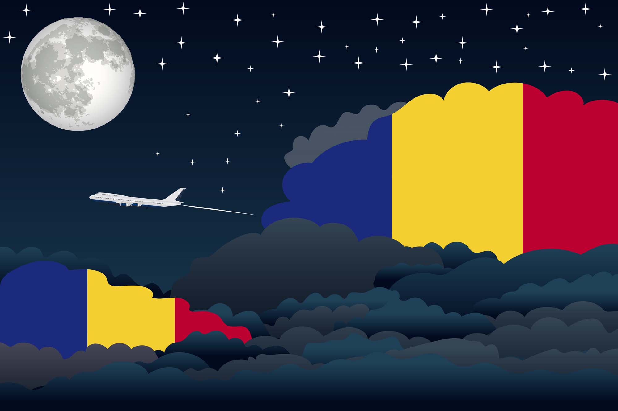 Romania Night Clouds Blanket Throw image 2