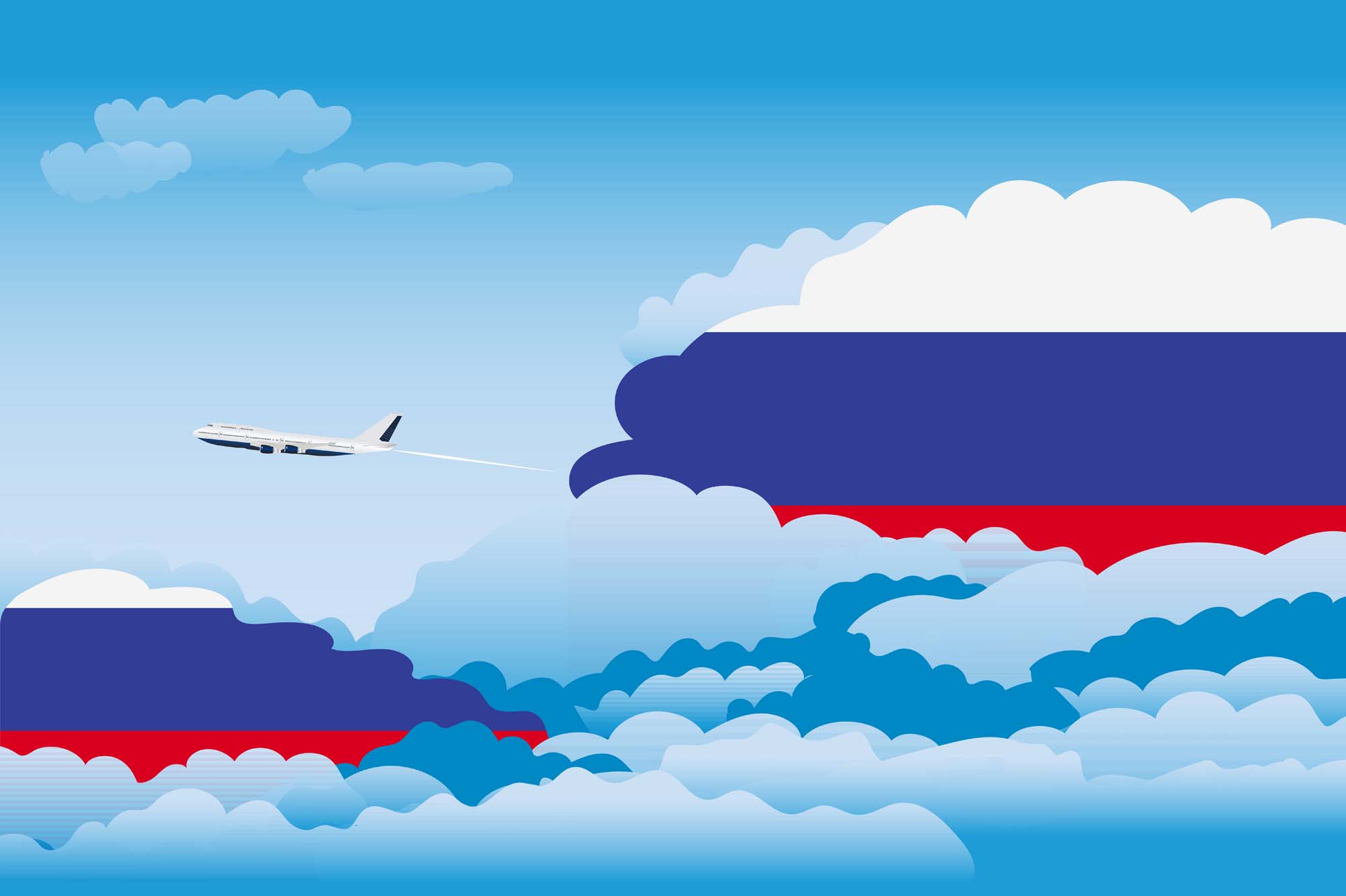 Russia Day Clouds Blanket Throw image 2