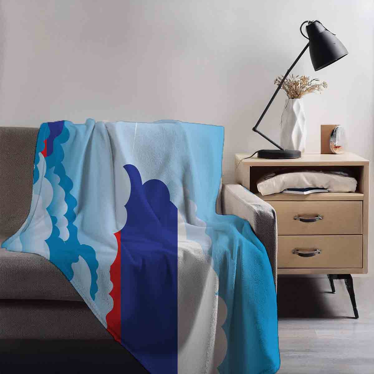 Russia Day Clouds Blanket Throw