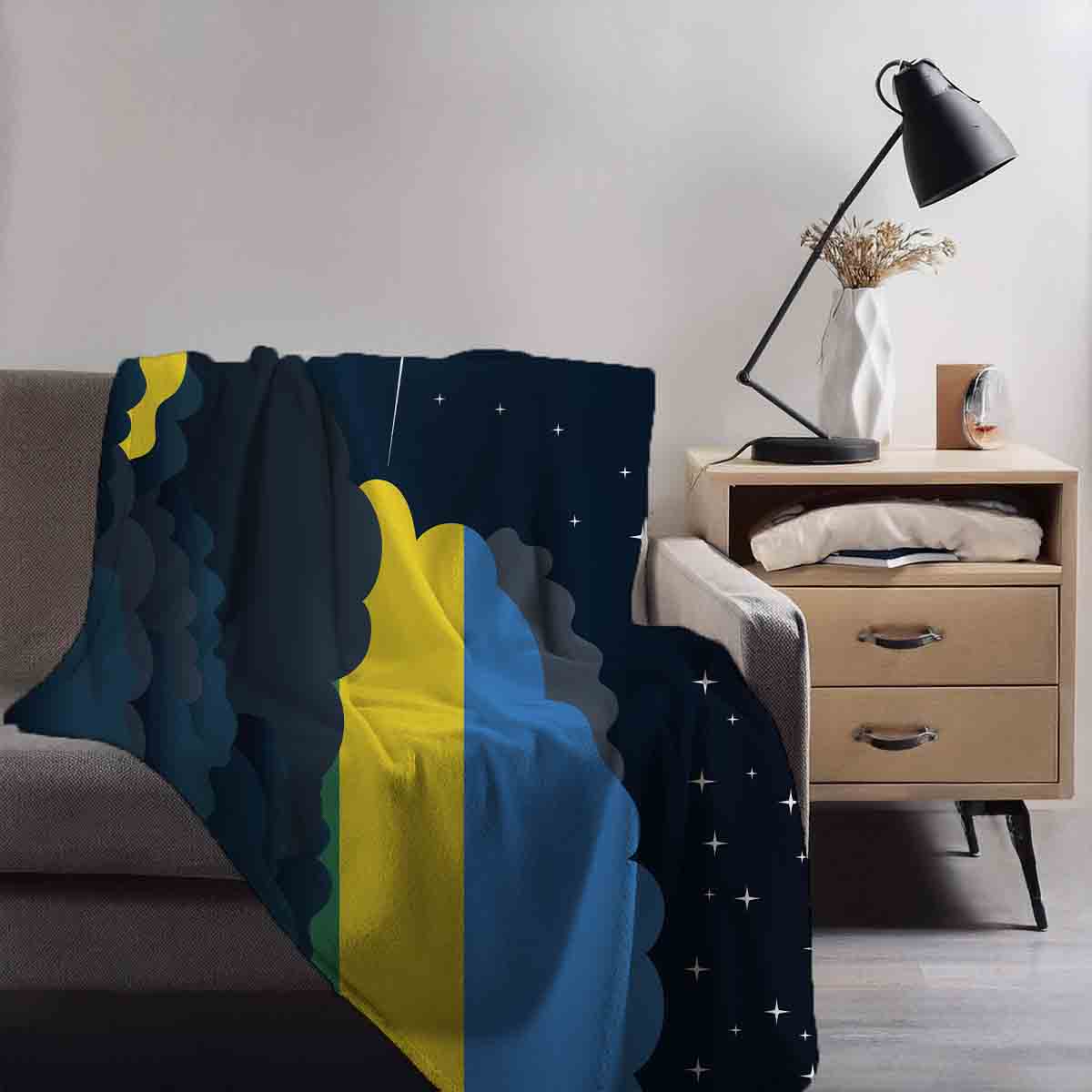 Rwanda Night Clouds Blanket Throw