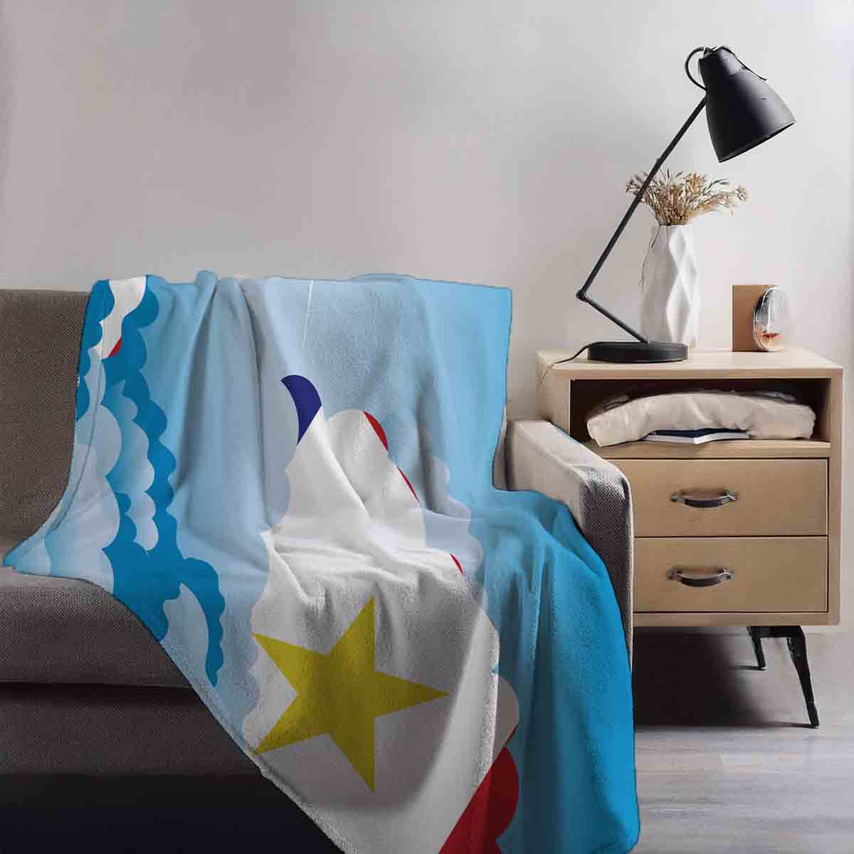 Saba Day Clouds Blanket Throw