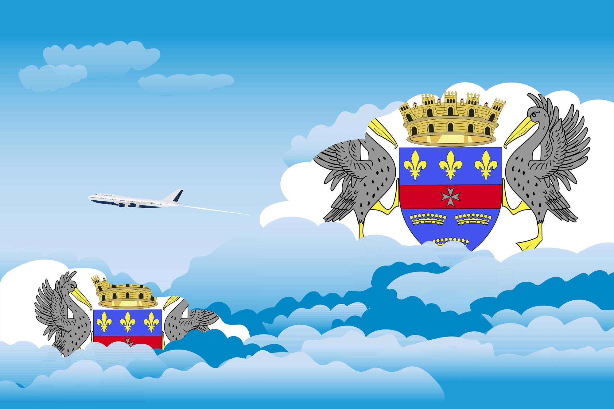 Saint Barthelemy Day Clouds Blanket Throw image 2