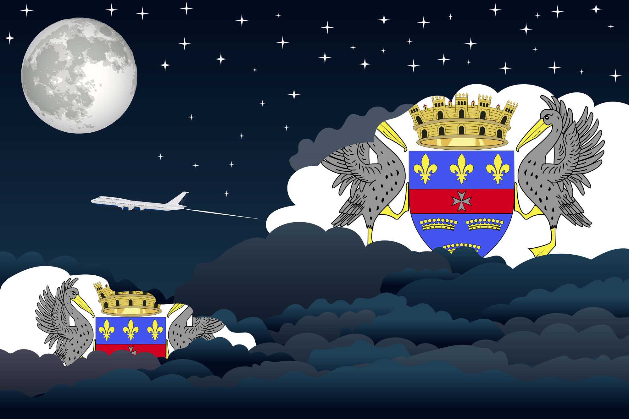 Saint Barthelemy Night Clouds Blanket Throw image 2