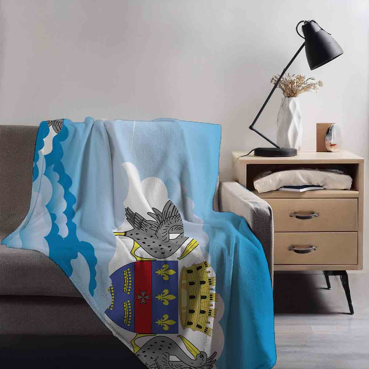 Saint Barthelemy Day Clouds Blanket Throw