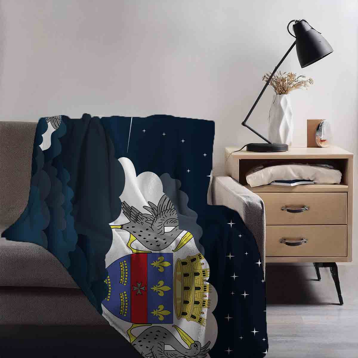 Saint Barthelemy Night Clouds Blanket Throw
