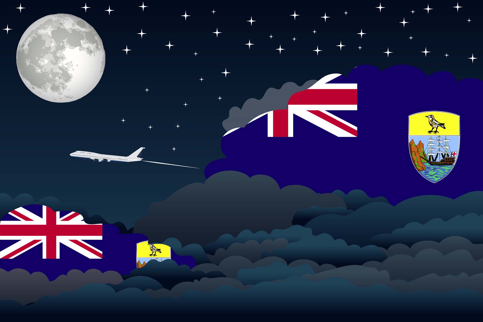 Saint Helena Night Clouds Blanket Throw image 2