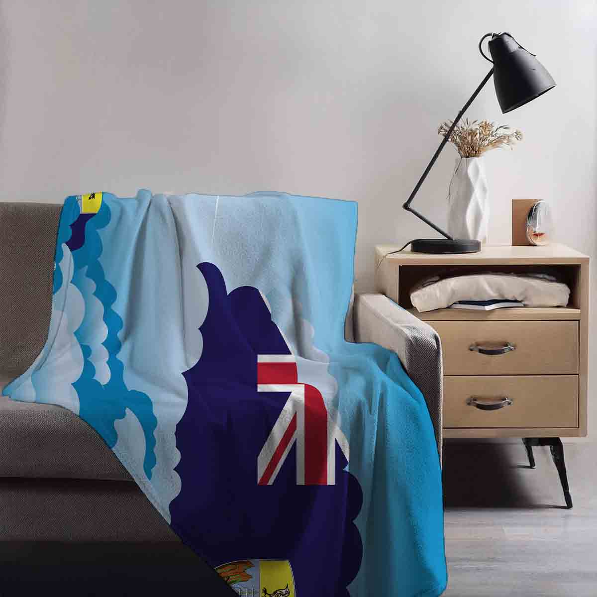 Saint Helena Day Clouds Blanket Throw