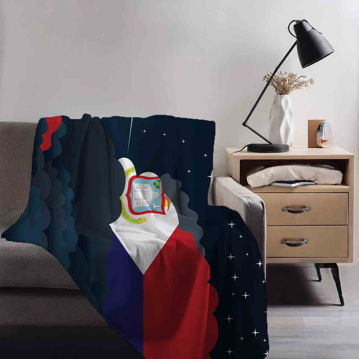Saint Martin Night Clouds Blanket Throw