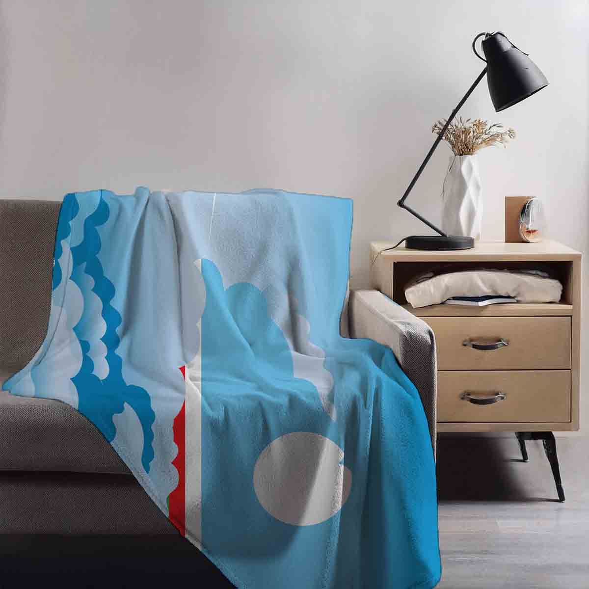 Sakha Republic Day Clouds Blanket Throw