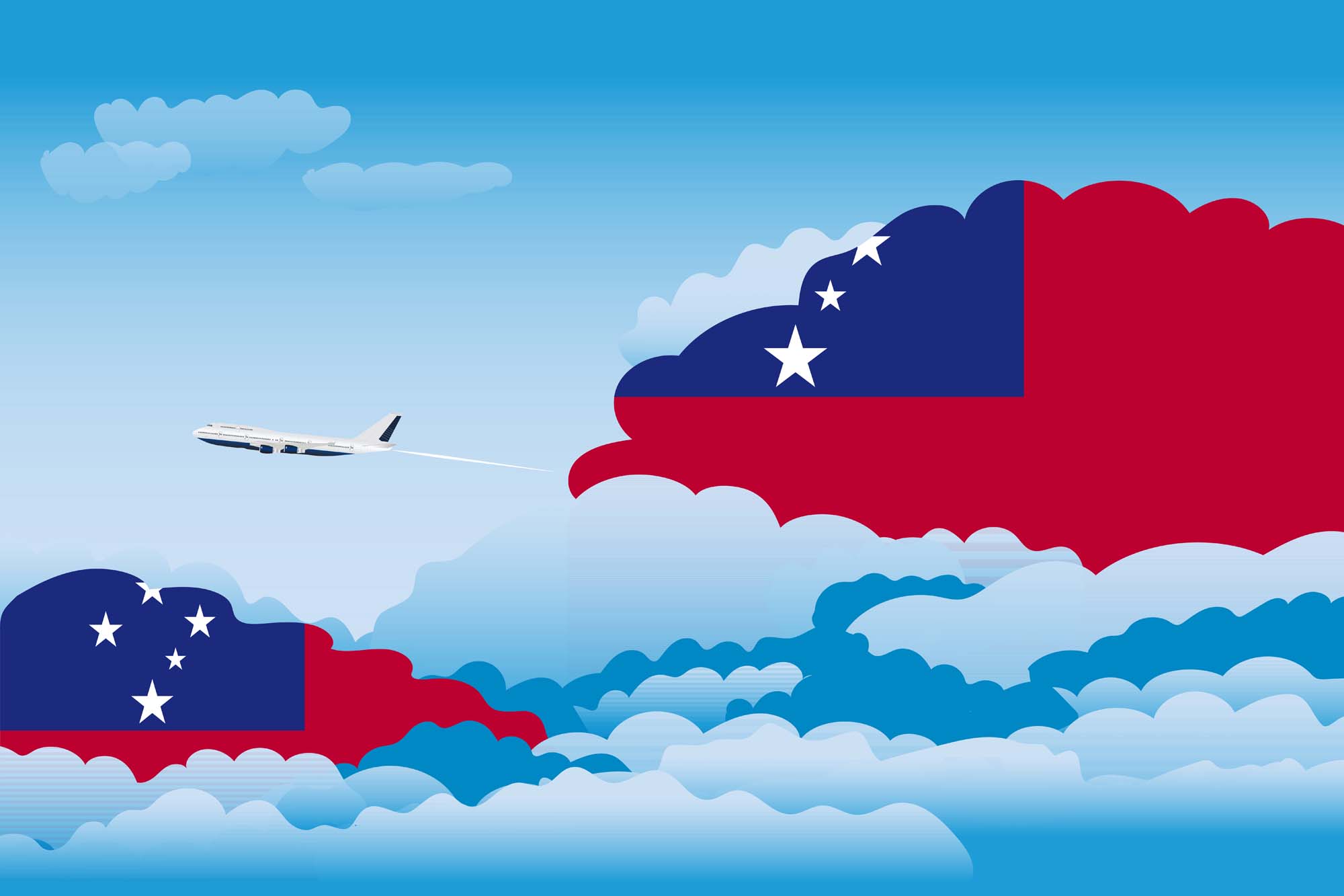 Samoa Day Clouds Blanket Throw image 2