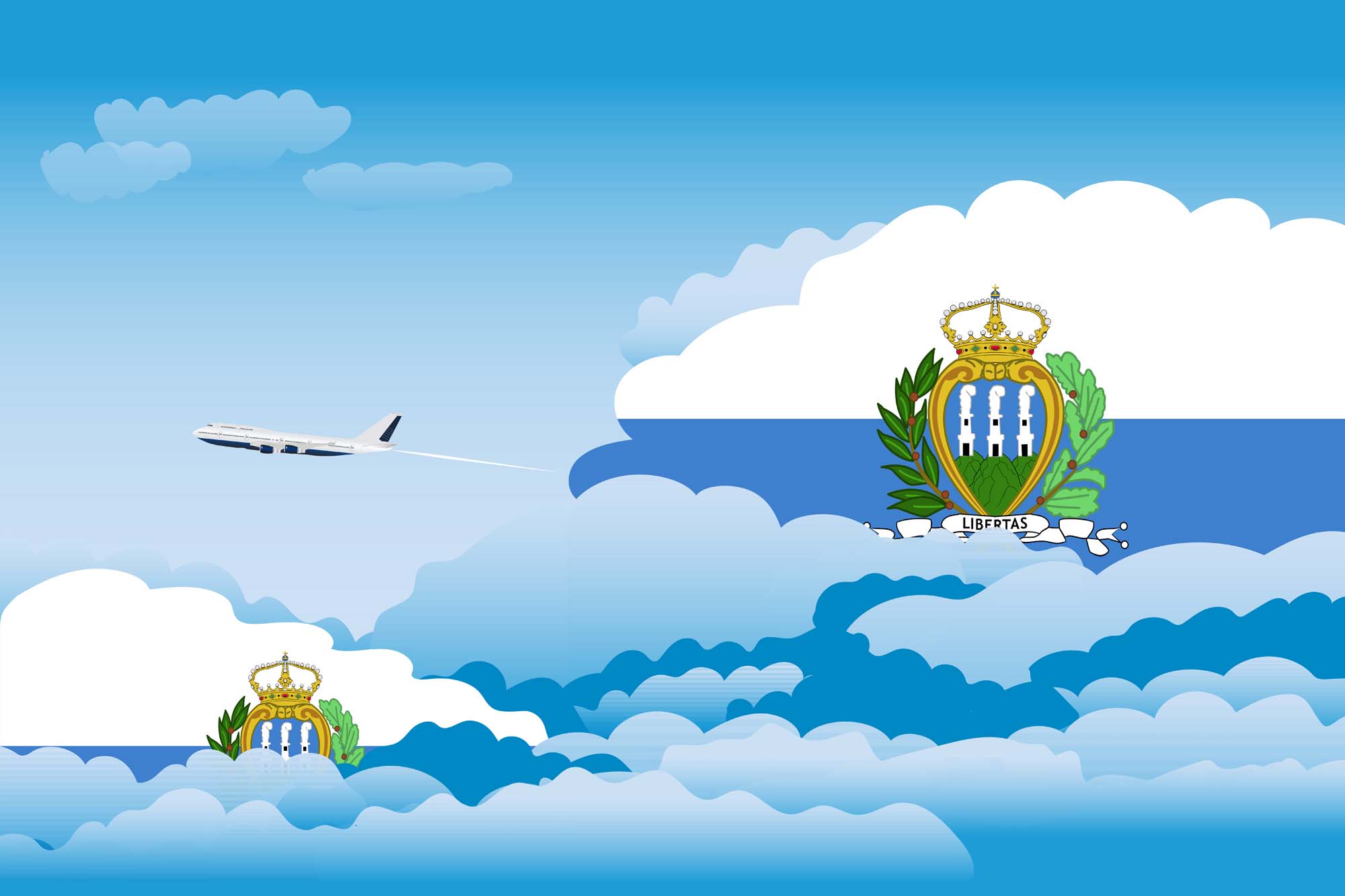 San Marino Day Clouds Blanket Throw image 2