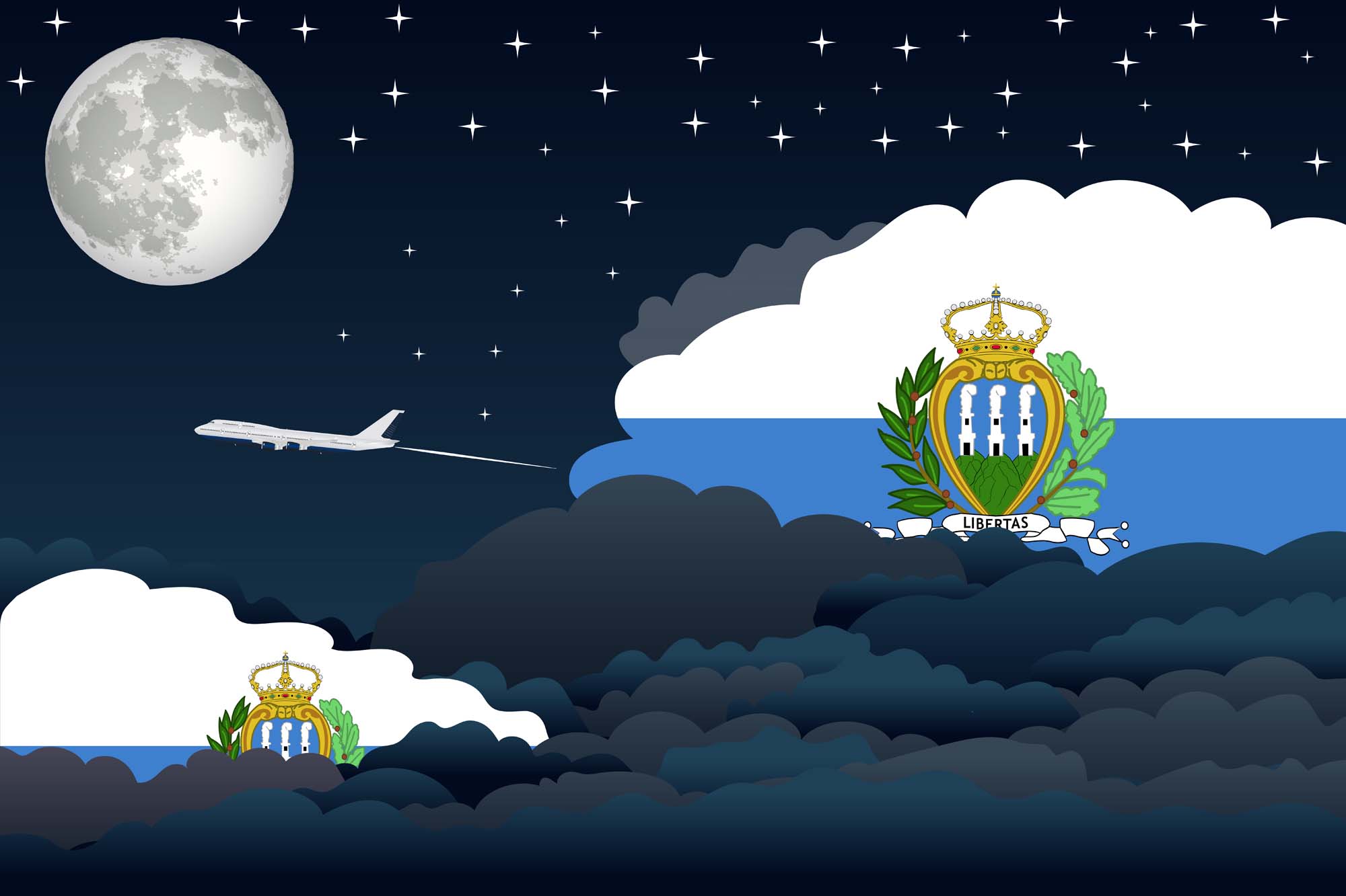 San Marino Night Clouds Blanket Throw image 2