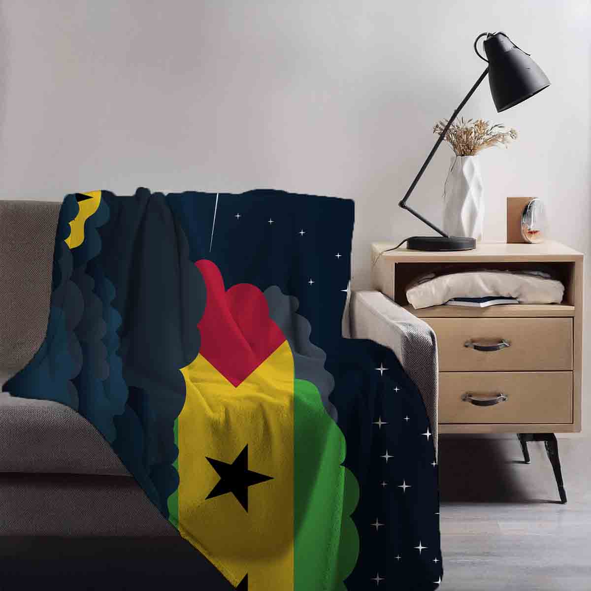 Sao Tome Case and Principe Night Clouds Blanket Throw