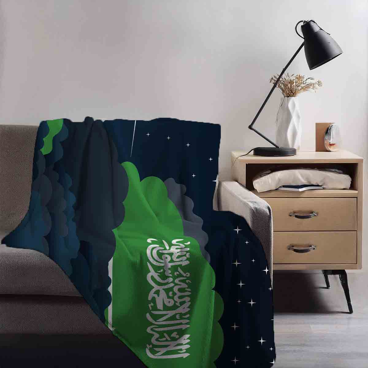 Saudi Arabia Night Clouds Blanket Throw