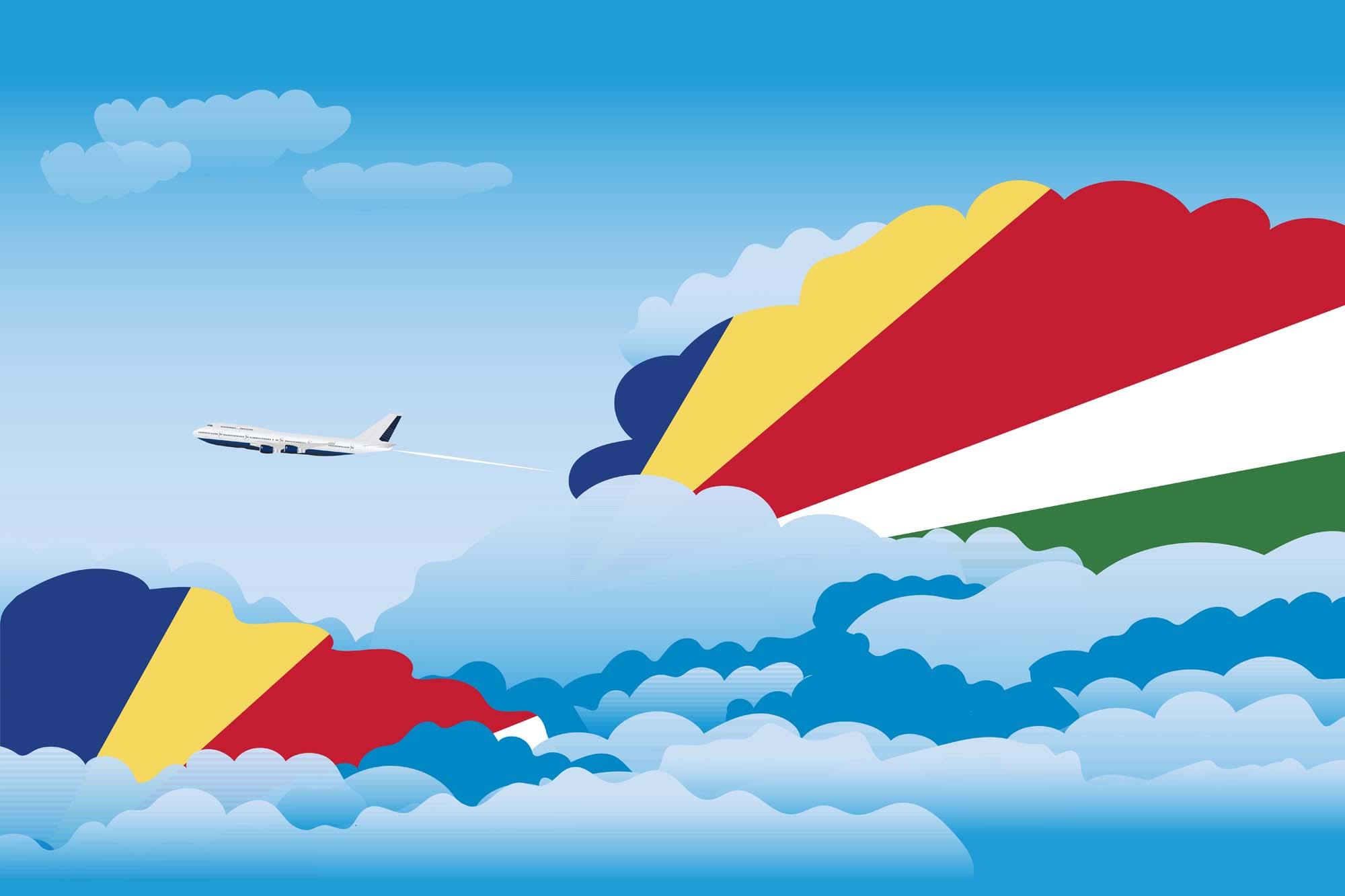 Seychelles Day Clouds Blanket Throw image 2