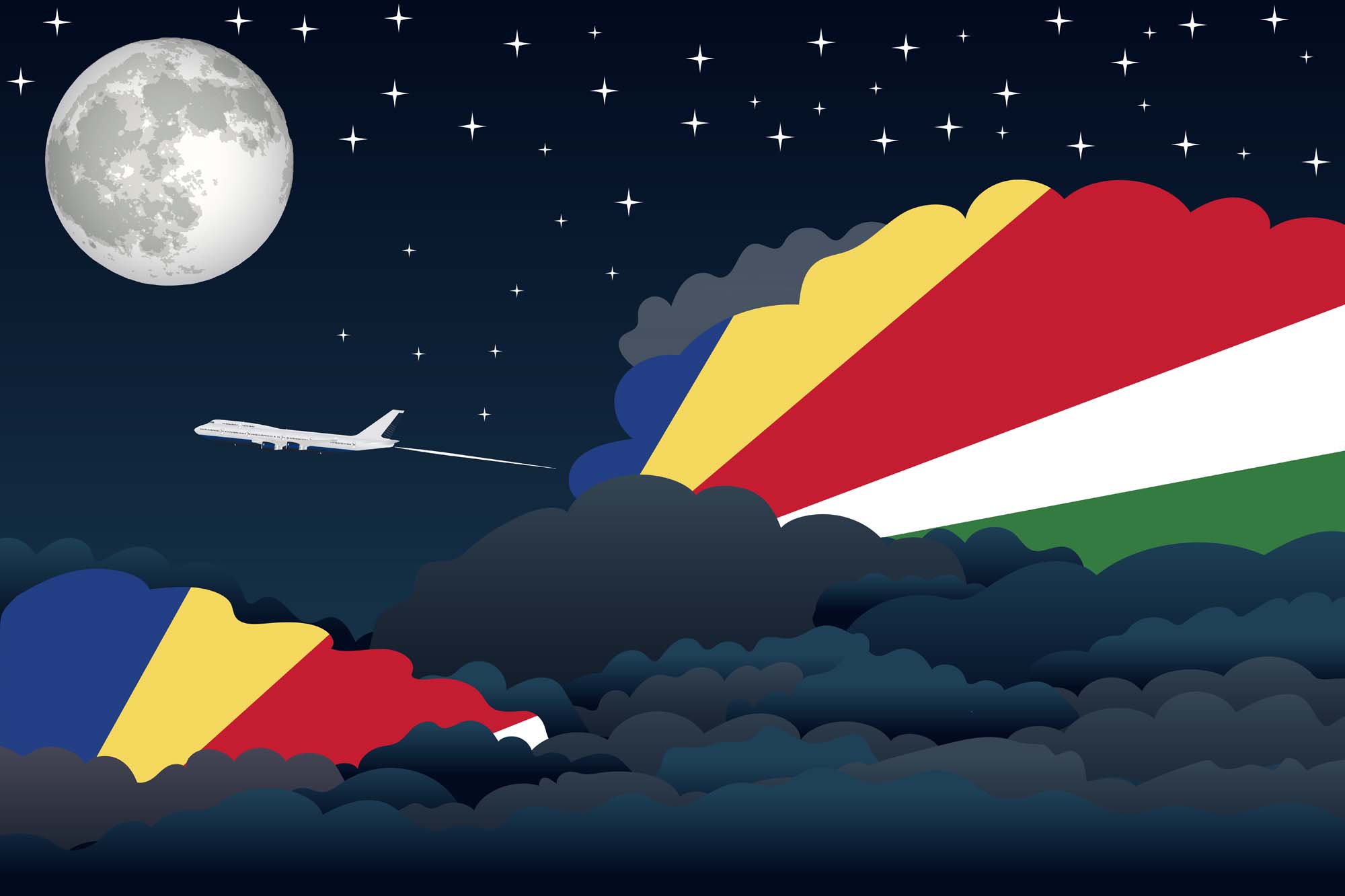 Seychelles Night Clouds Blanket Throw image 2