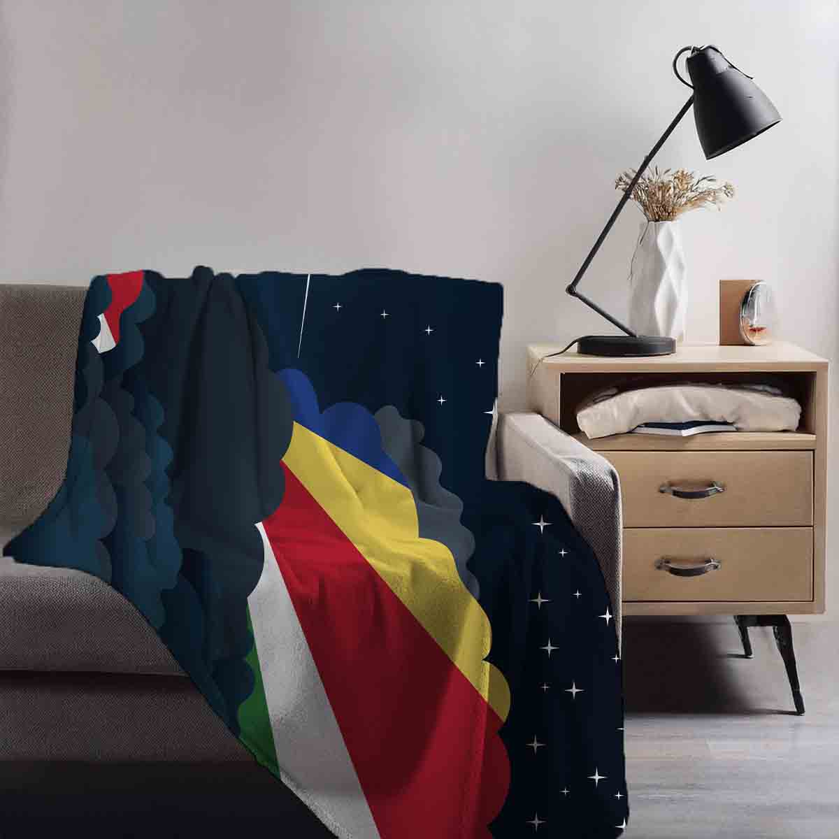 Seychelles Night Clouds Blanket Throw