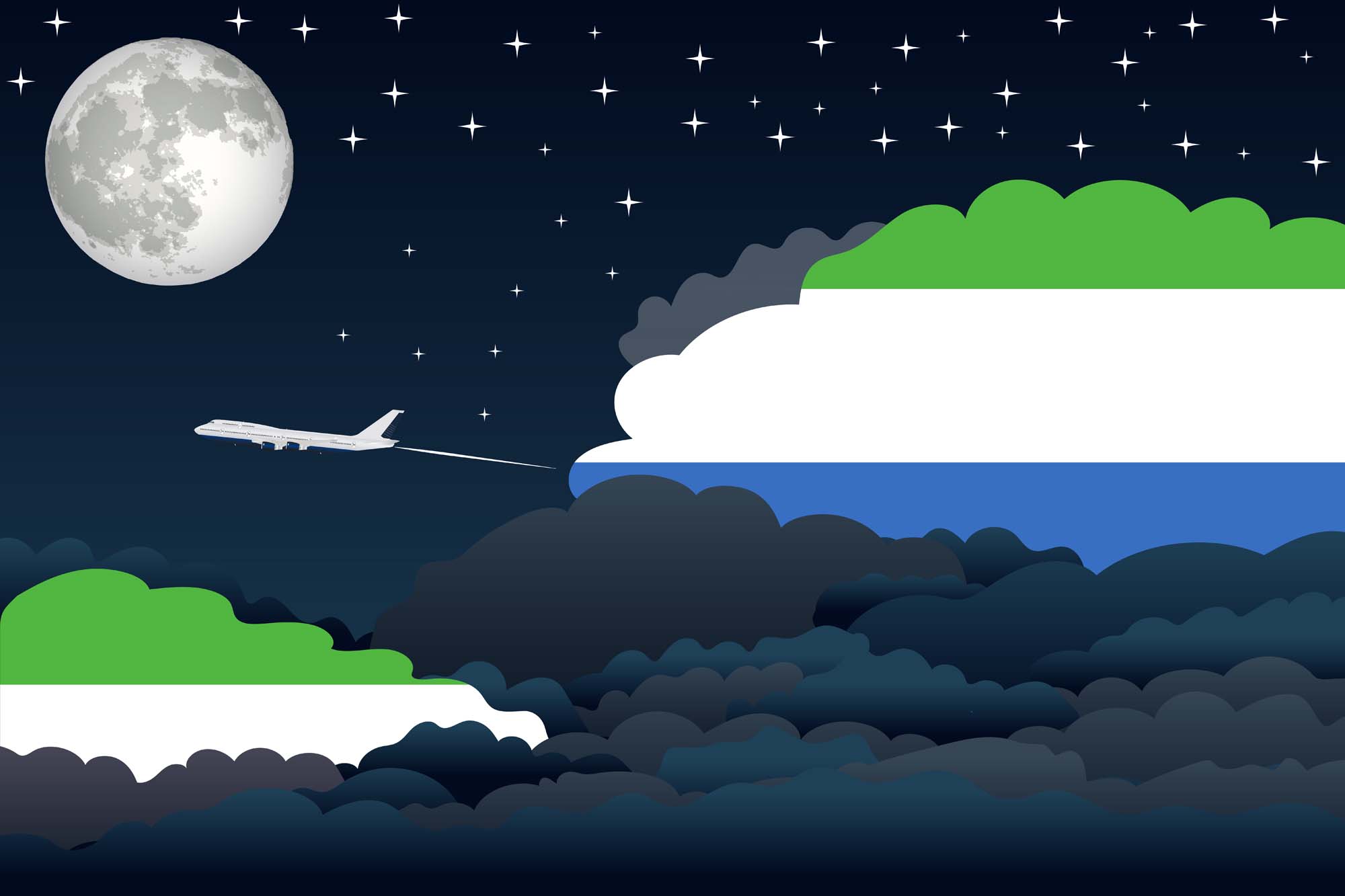 Sierra Leone Night Clouds Blanket Throw image 2