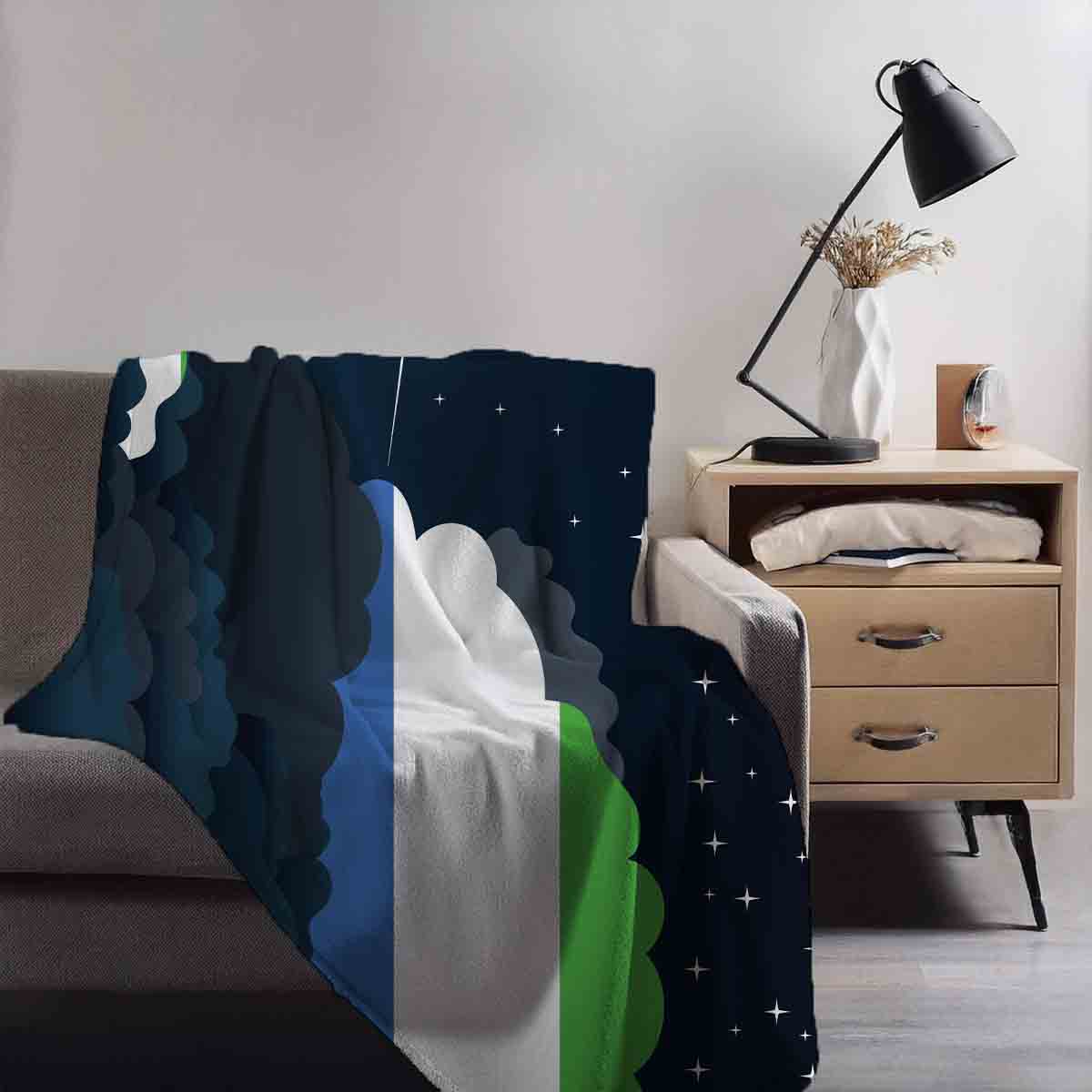 Sierra Leone Night Clouds Blanket Throw
