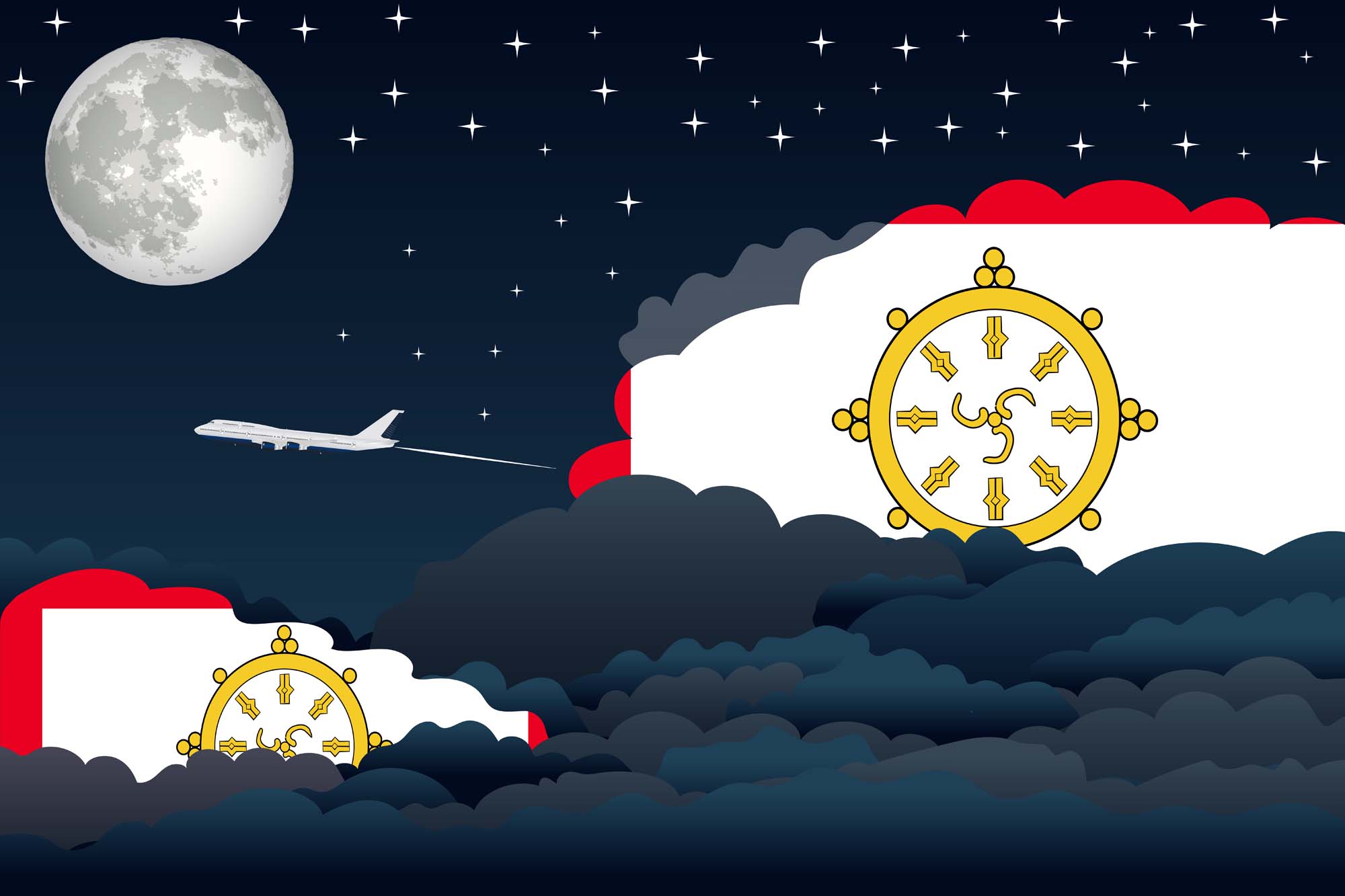 Sikkim Night Clouds Blanket Throw image 2