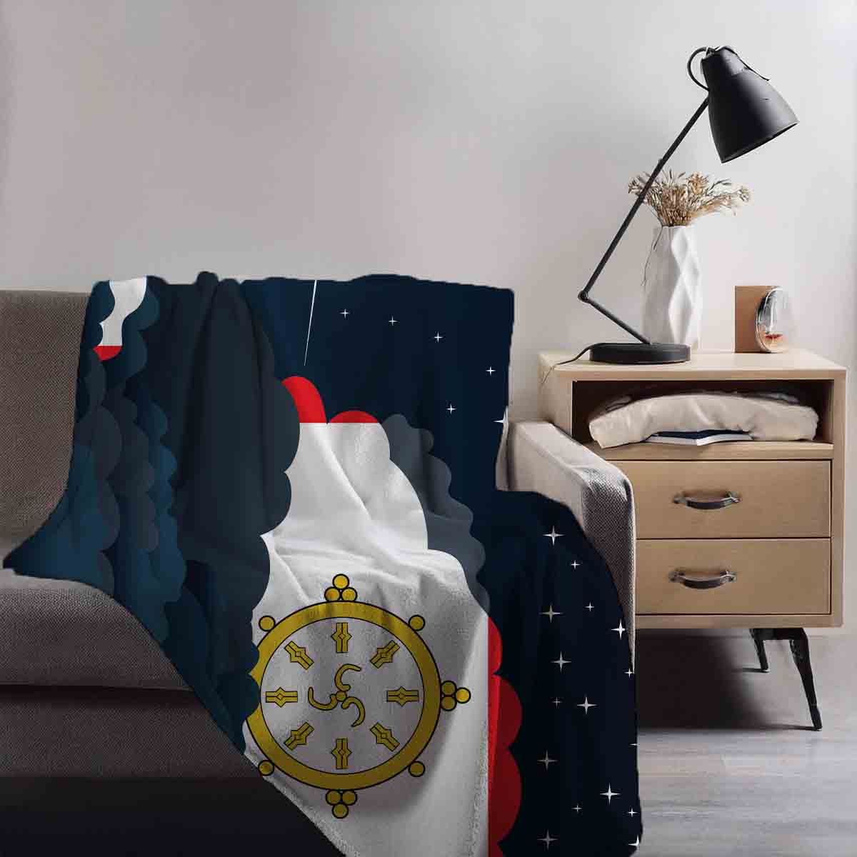 Sikkim Night Clouds Blanket Throw