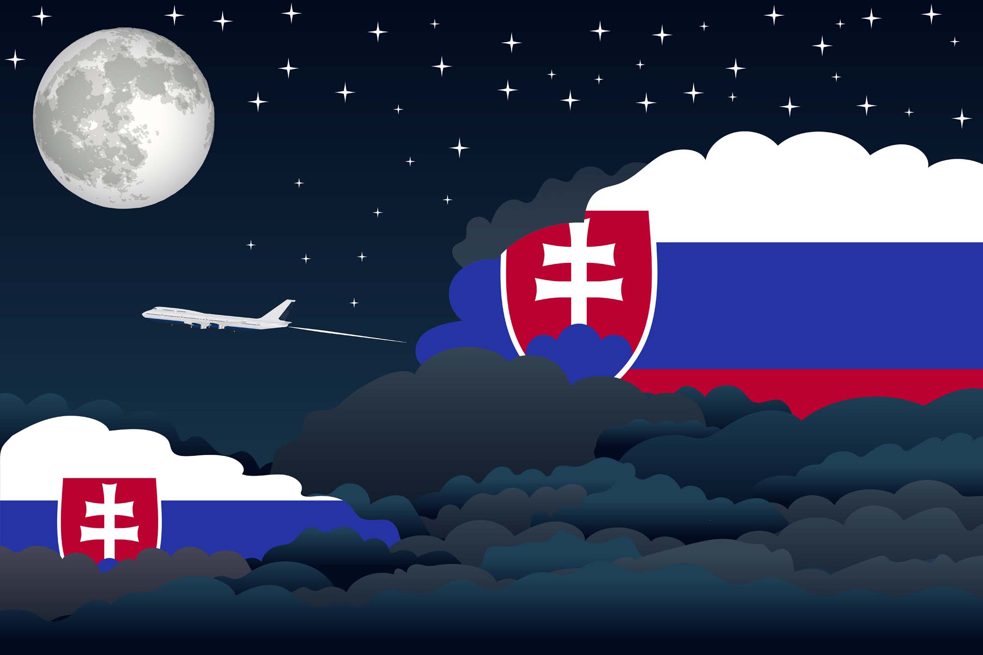Slovakia Night Clouds Blanket Throw image 2