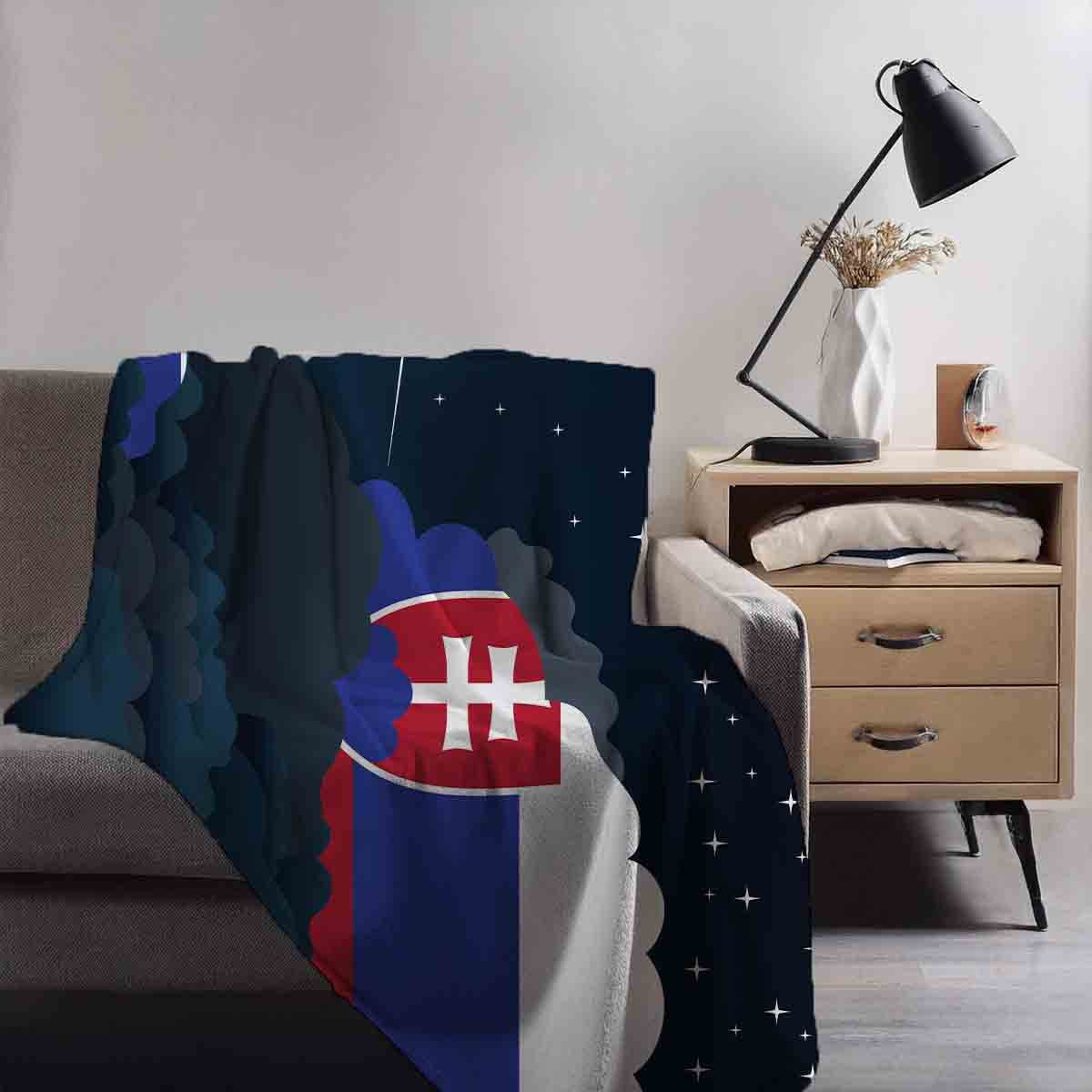 Slovakia Night Clouds Blanket Throw