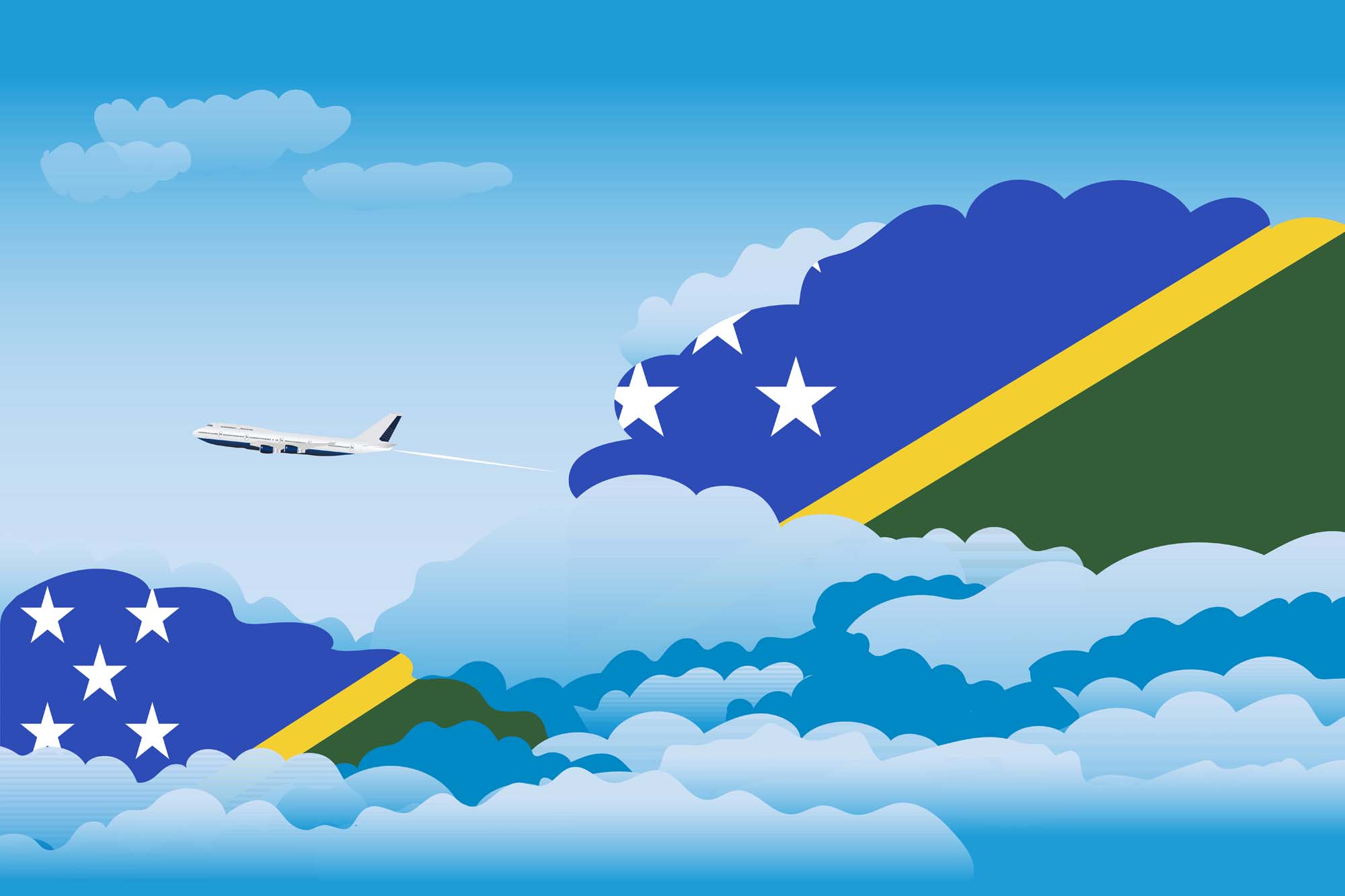 Solomon Islands Day Clouds Blanket Throw image 2