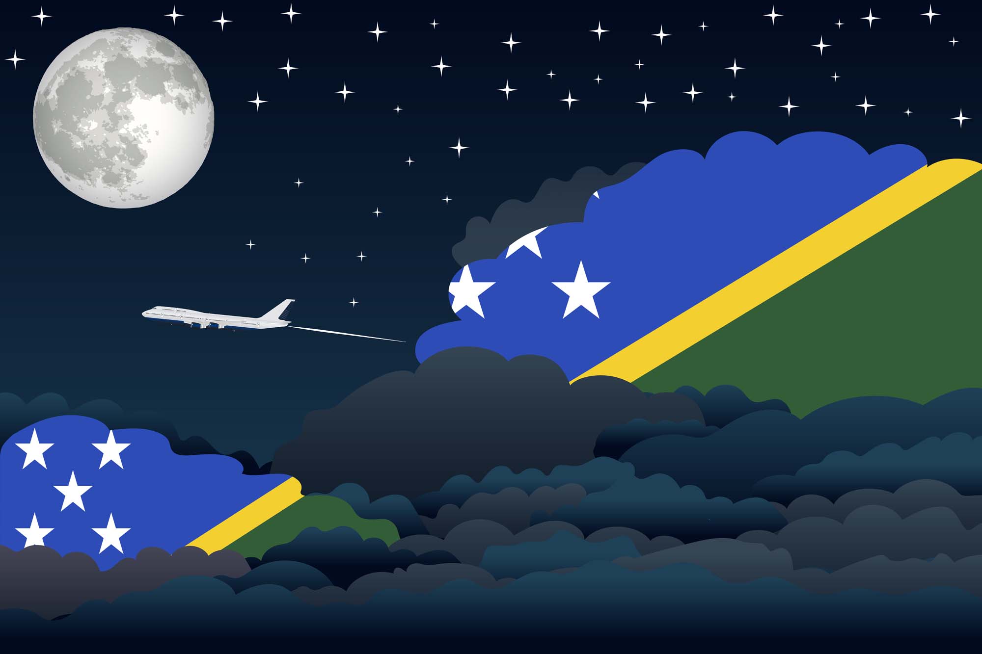 Solomon Islands Night Clouds Blanket Throw image 2