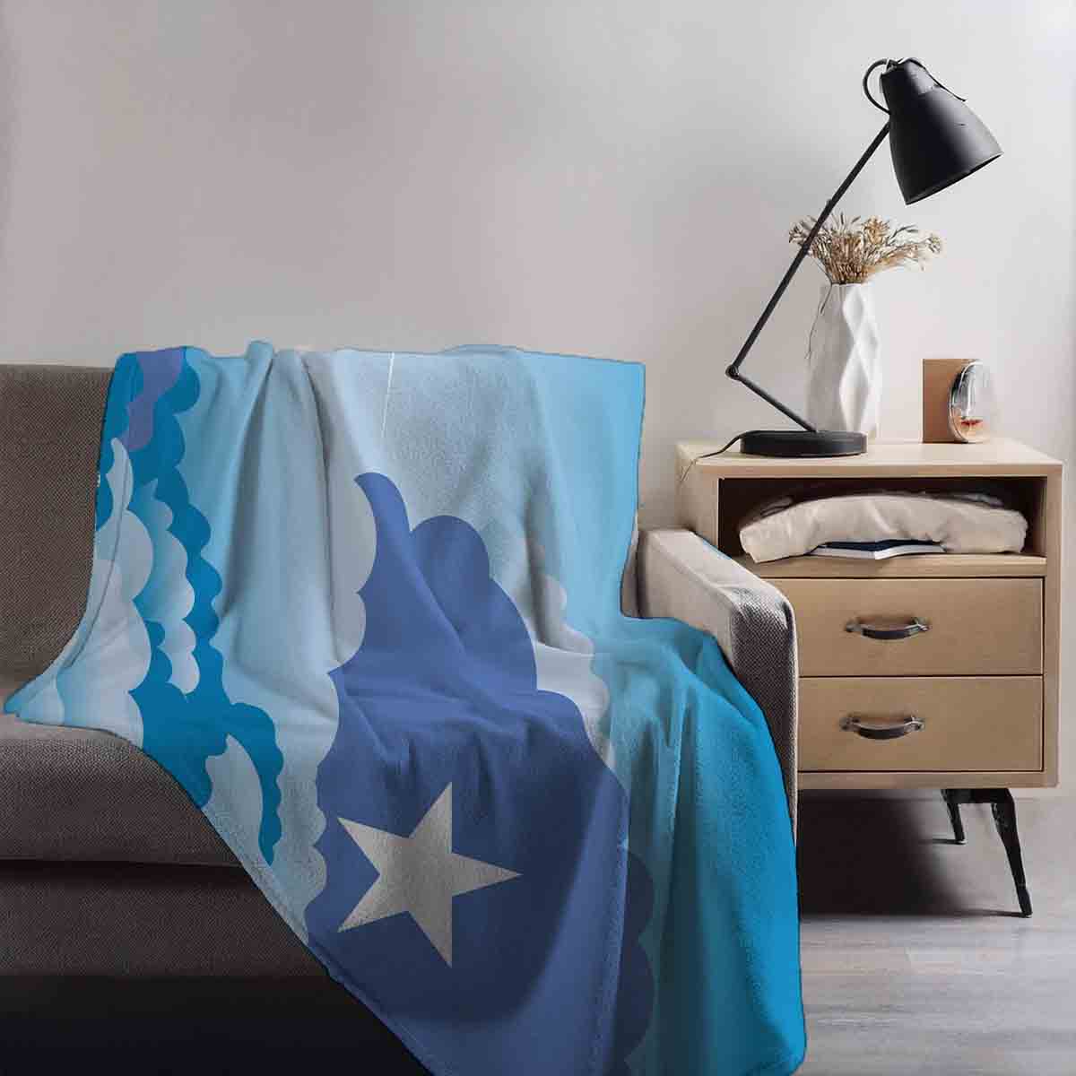 Somalia Day Clouds Blanket Throw
