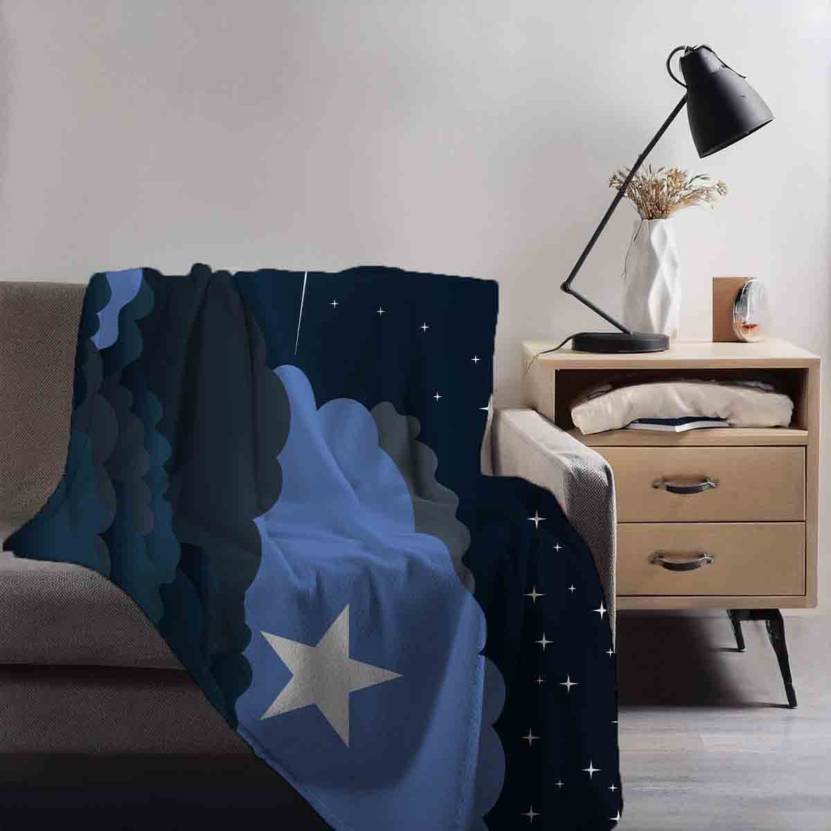 Somalia Night Clouds Blanket Throw
