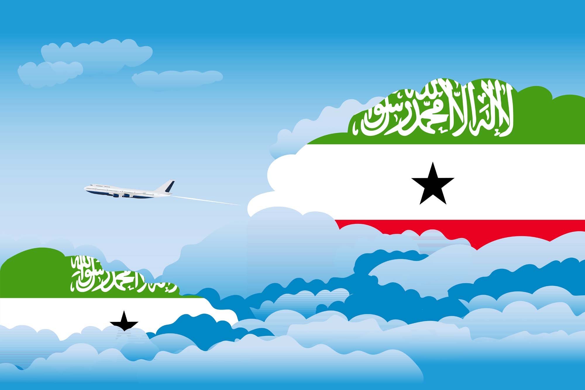 Somaliland Day Clouds Blanket Throw image 2