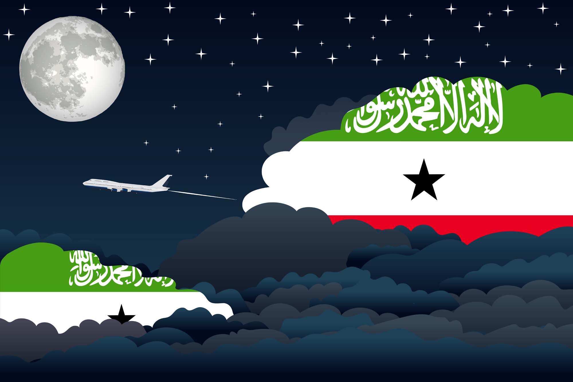 Somaliland Night Clouds Blanket Throw image 2