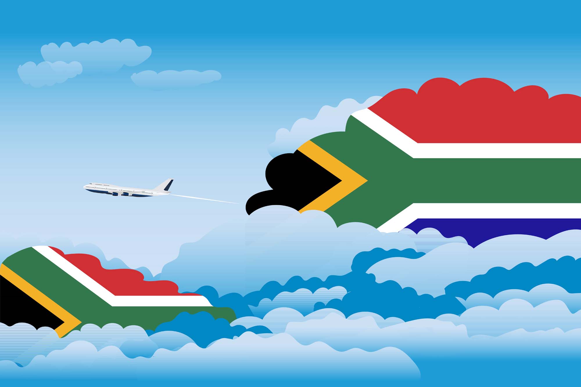South Africa Day Clouds Blanket Throw image 2