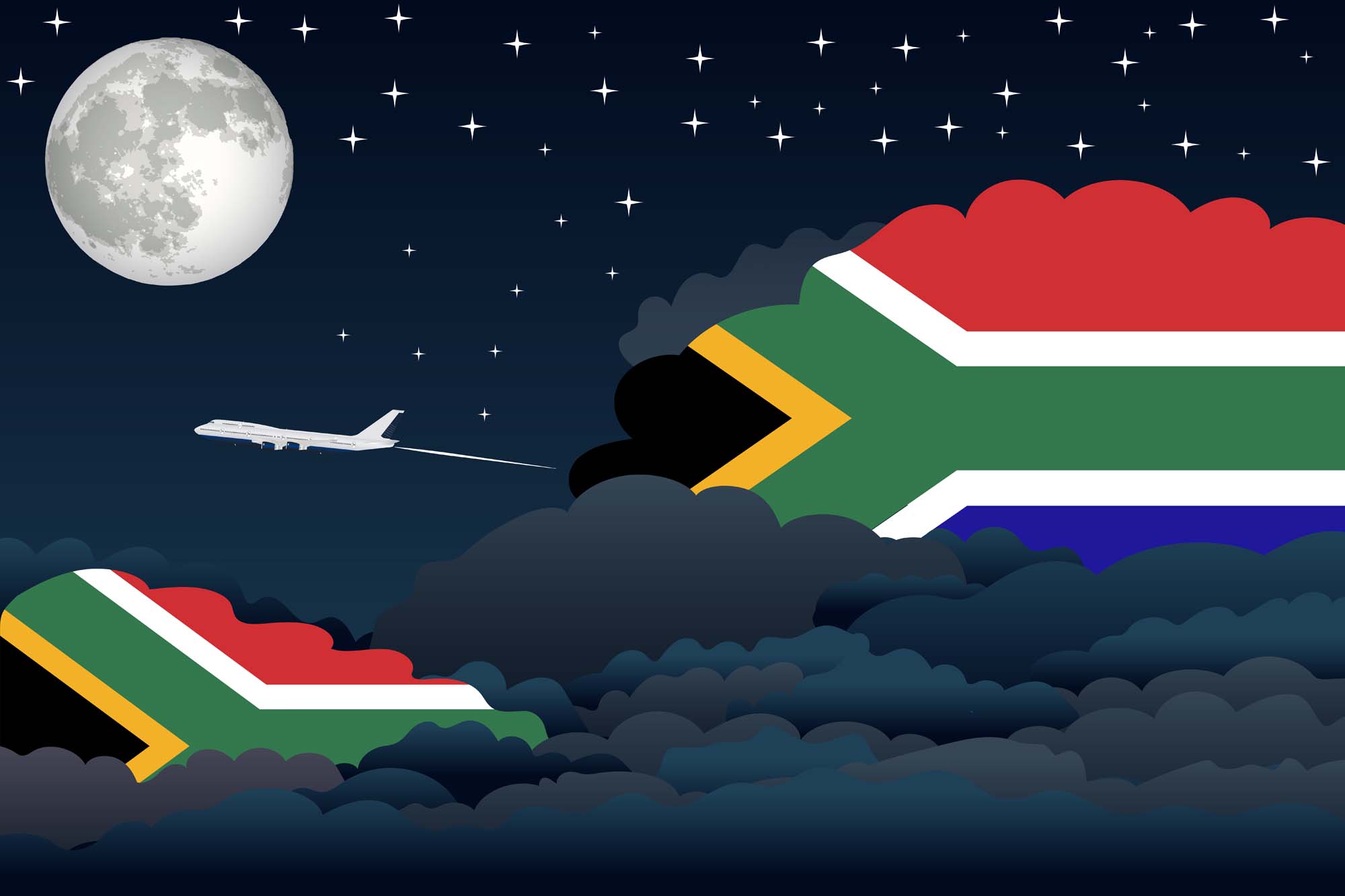 South Africa Night Clouds Blanket Throw image 2