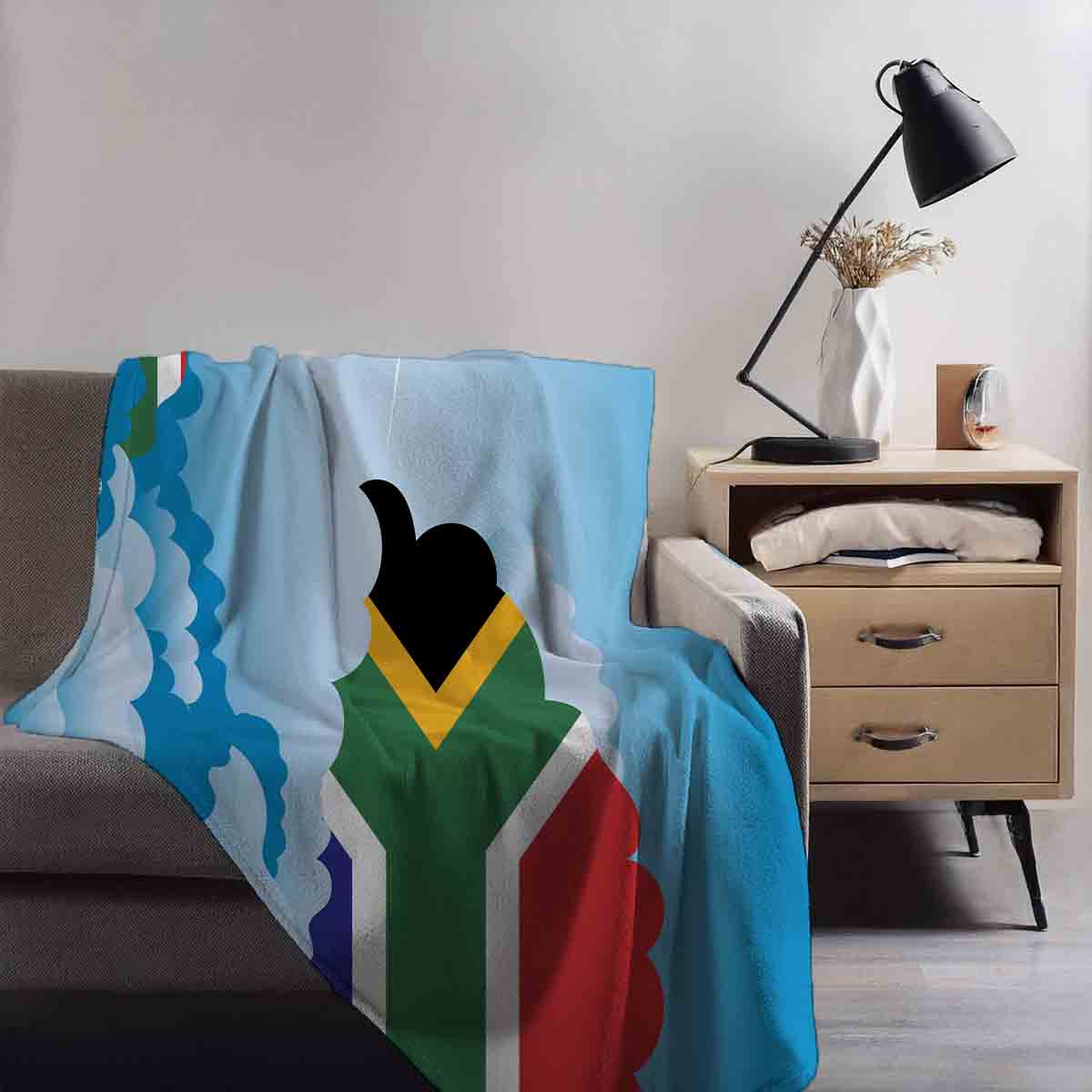 South Africa Day Clouds Blanket Throw