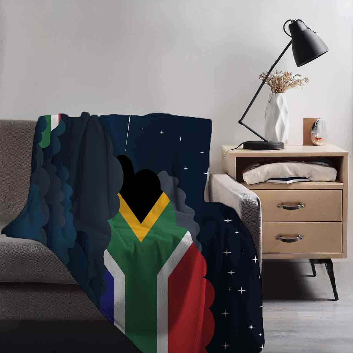 South Africa Night Clouds Blanket Throw