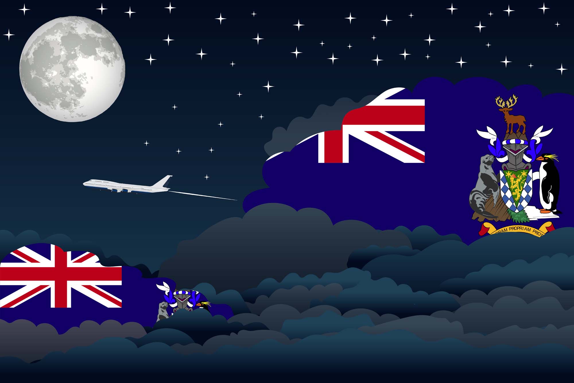 South Georgia Case and the South Sandwich Islands Night Clouds Blanket Throw image 2