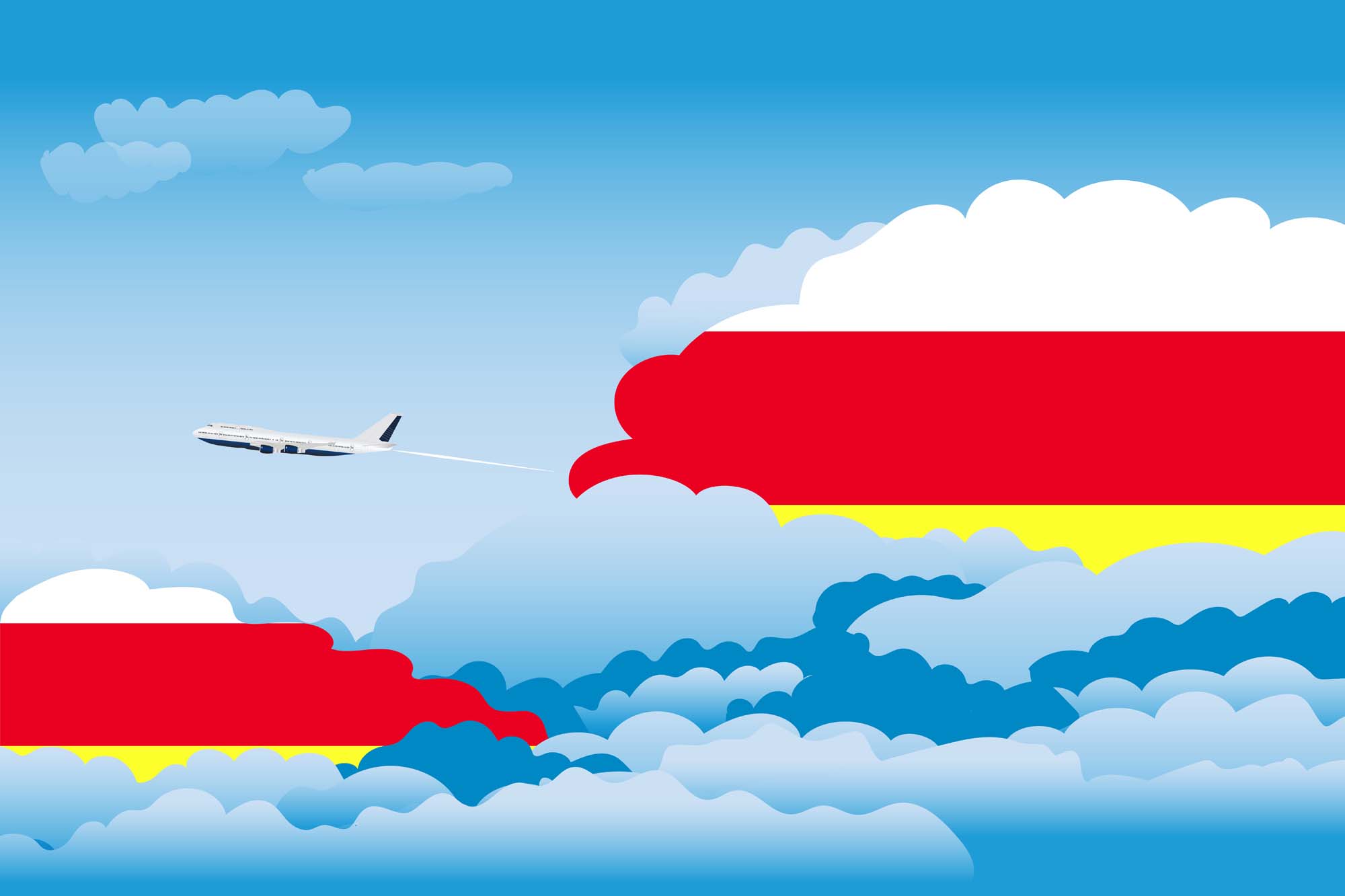 South Ossetia Day Clouds Blanket Throw image 2