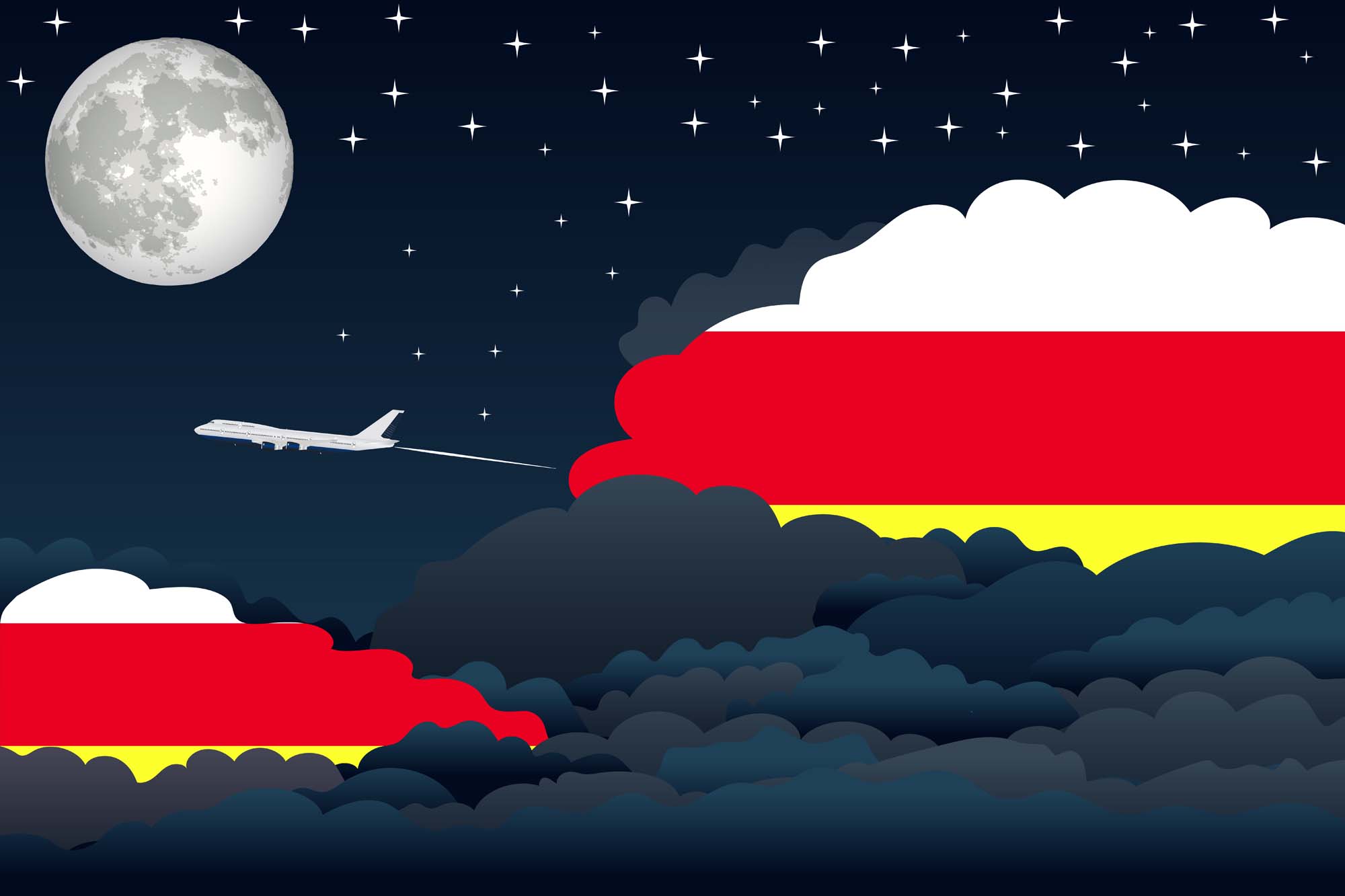 South Ossetia Night Clouds Blanket Throw image 2