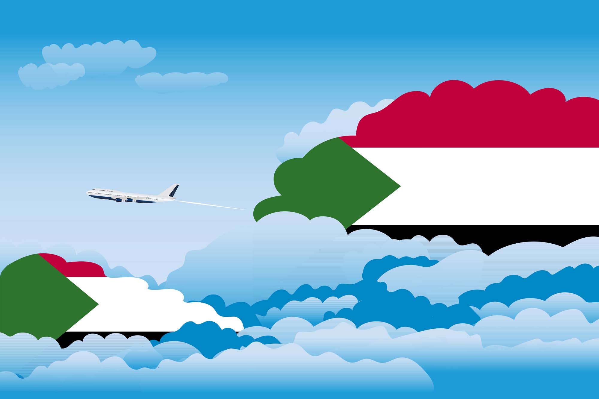 Sudan Day Clouds Blanket Throw image 2