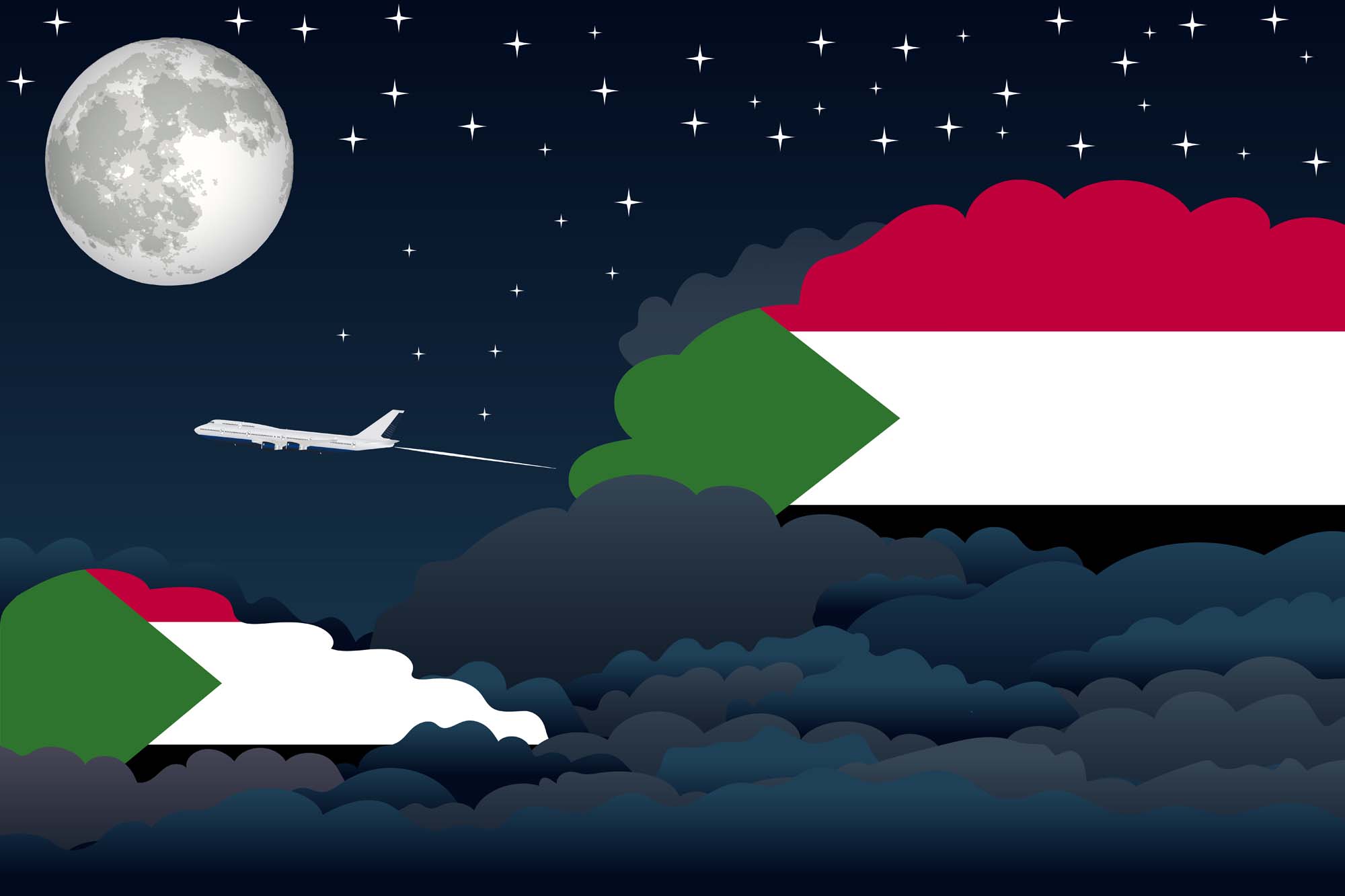 Sudan Night Clouds Blanket Throw image 2