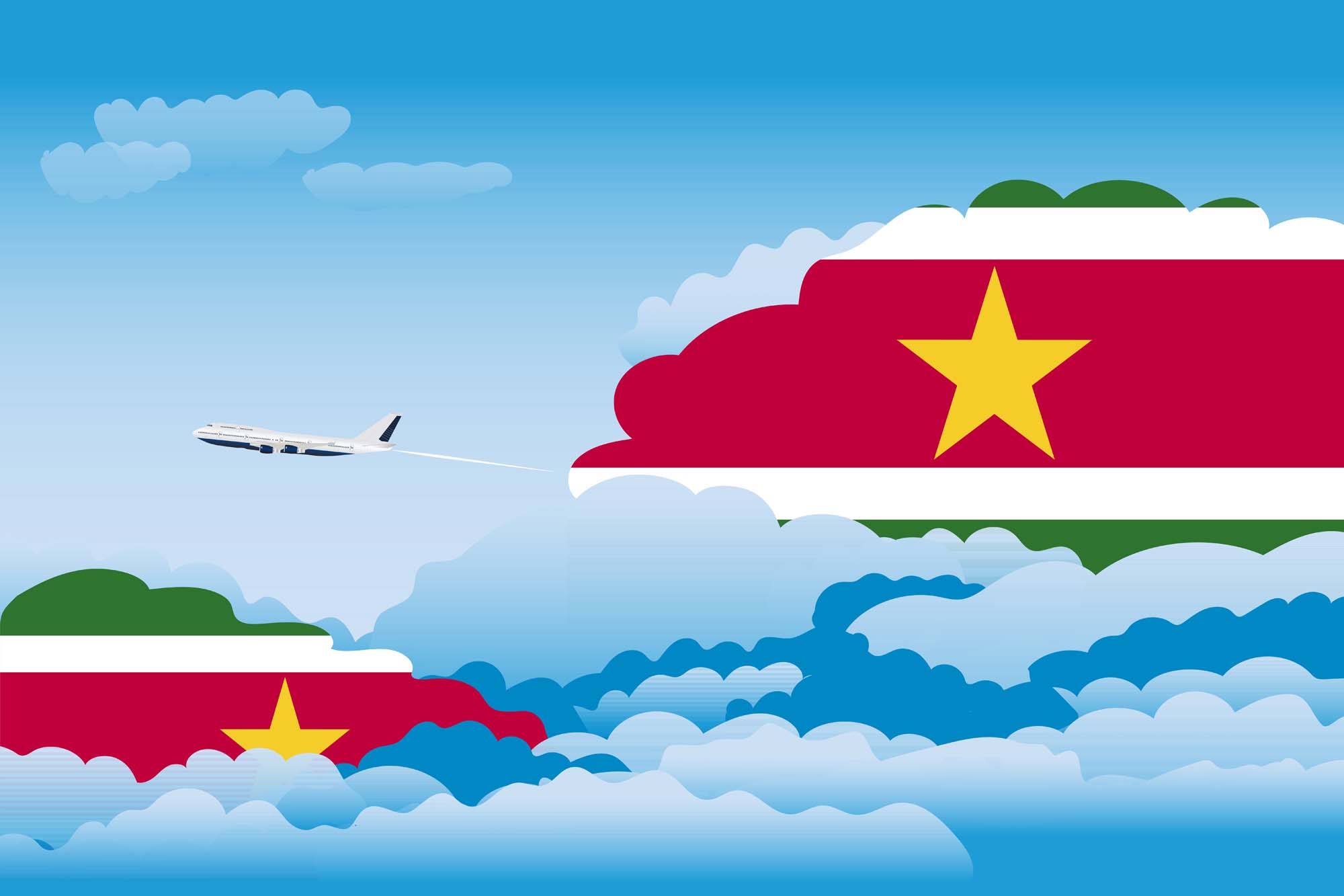Suriname Day Clouds Blanket Throw image 2