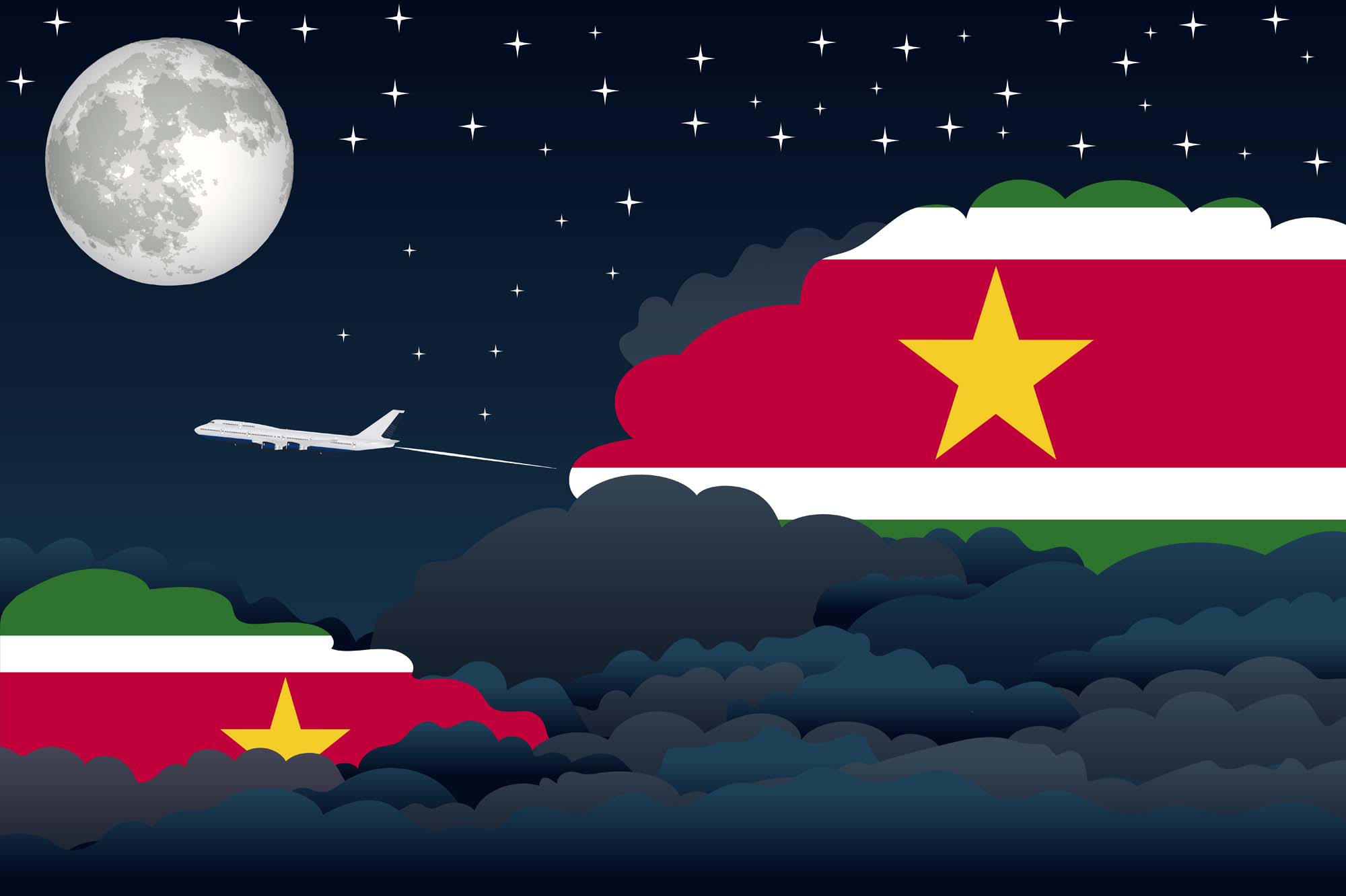 Suriname Night Clouds Blanket Throw image 2