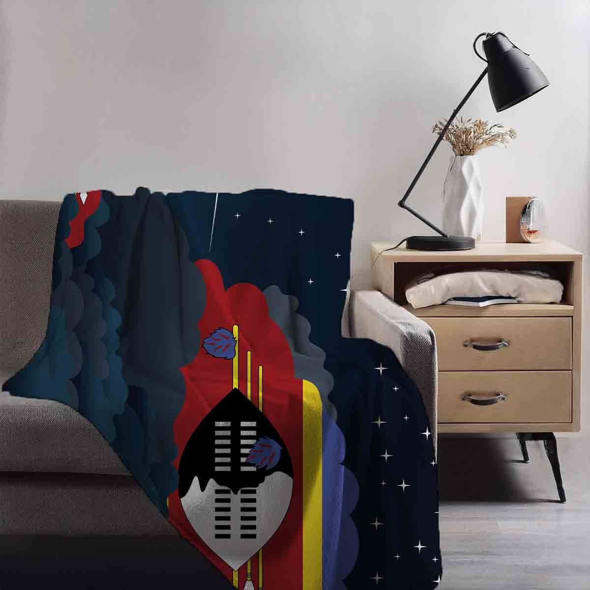 Swaziland Night Clouds Blanket Throw