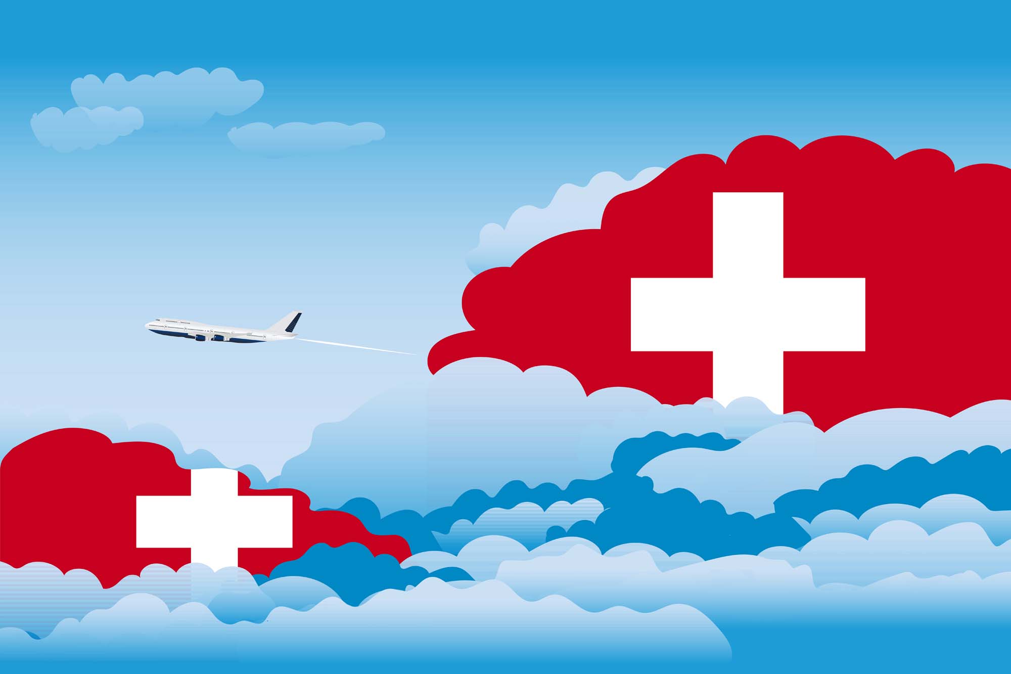 Switzerland Day Clouds Blanket Throw image 2